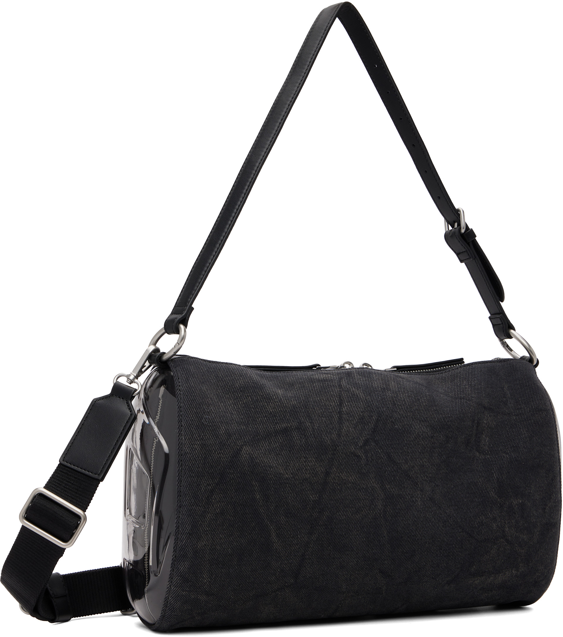 Diesel - ブラック Load-D-Shoulder トランスペアレント オーバル D バッグ