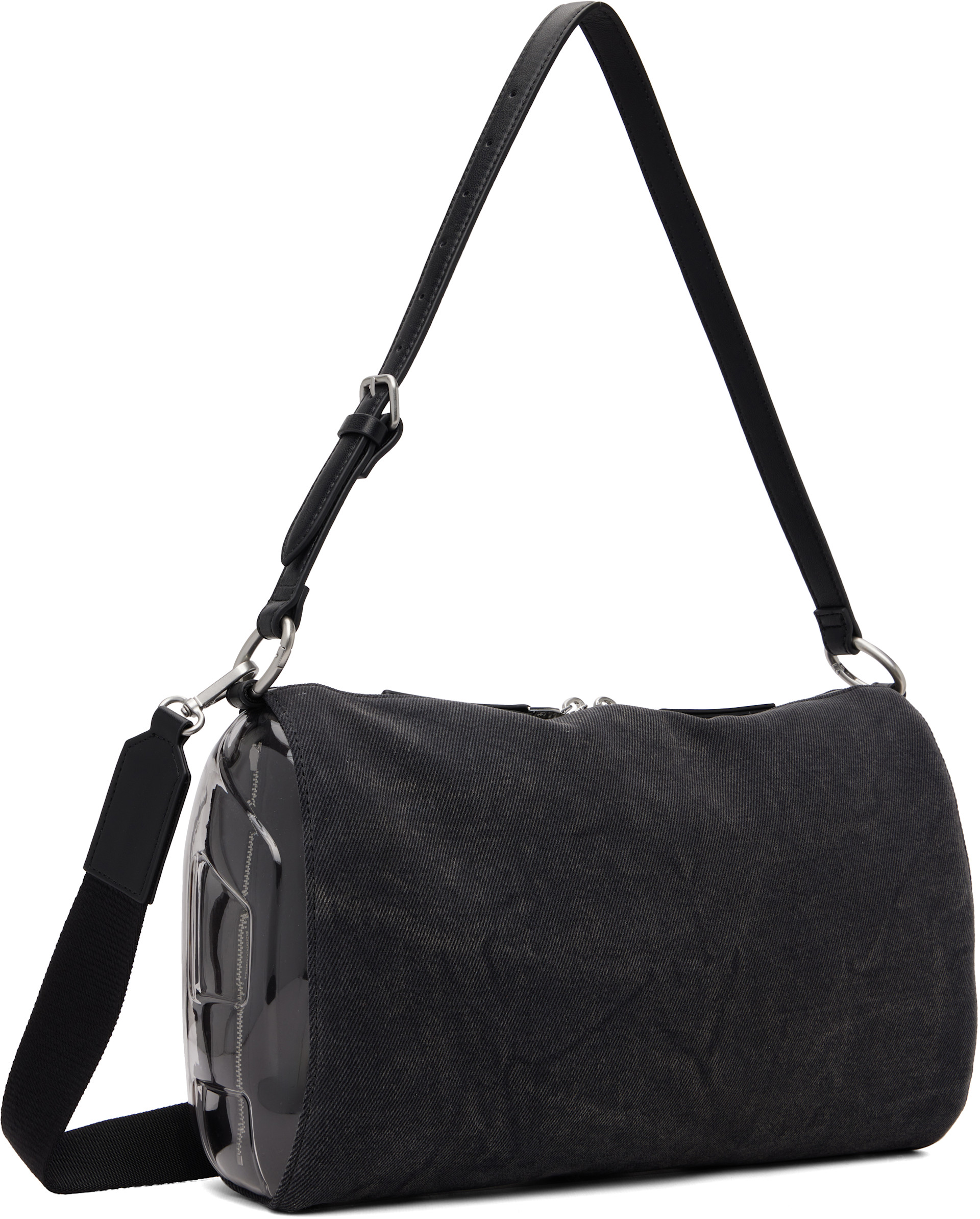 Diesel - ブラック Load-D-Shoulder トランスペアレント オーバル D バッグ