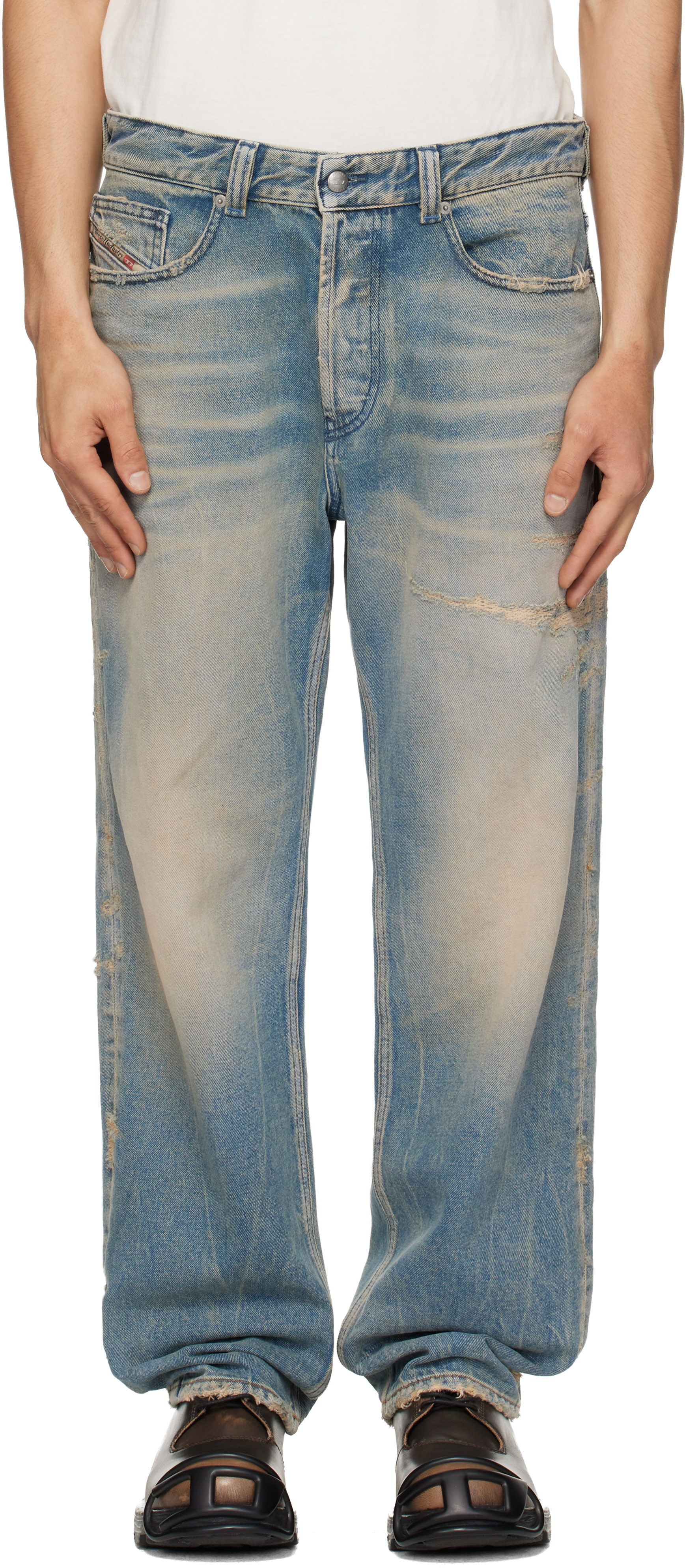 Diesel: Blue Regular 2024 D-Macs 09n30 Jeans | SSENSE Canada