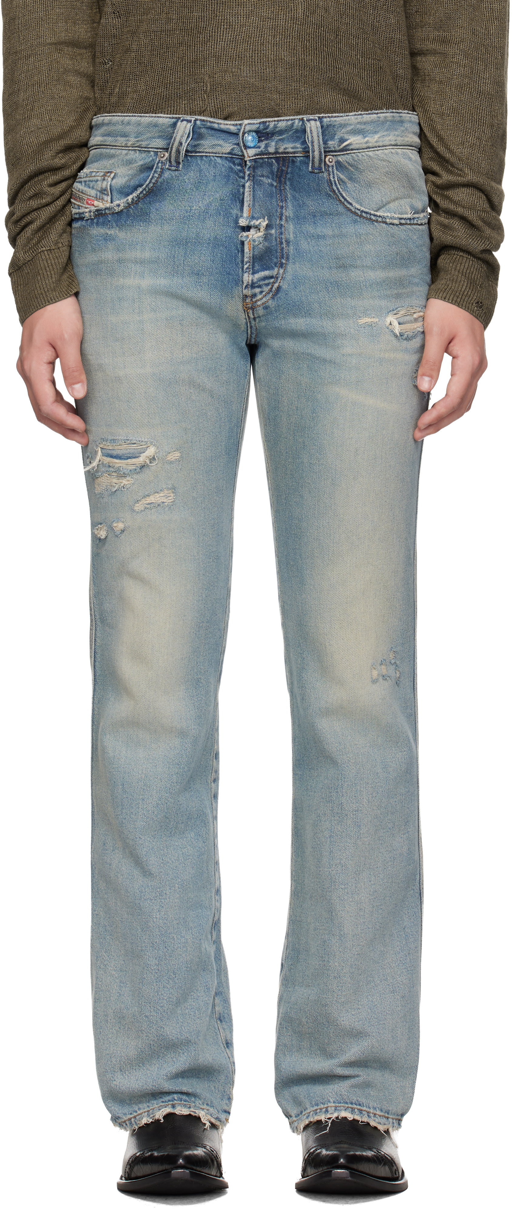 Dプライス Diesel: Blue Regular Waist 1998 D-Buck Bootcut Jeans | SSENSE Mexico