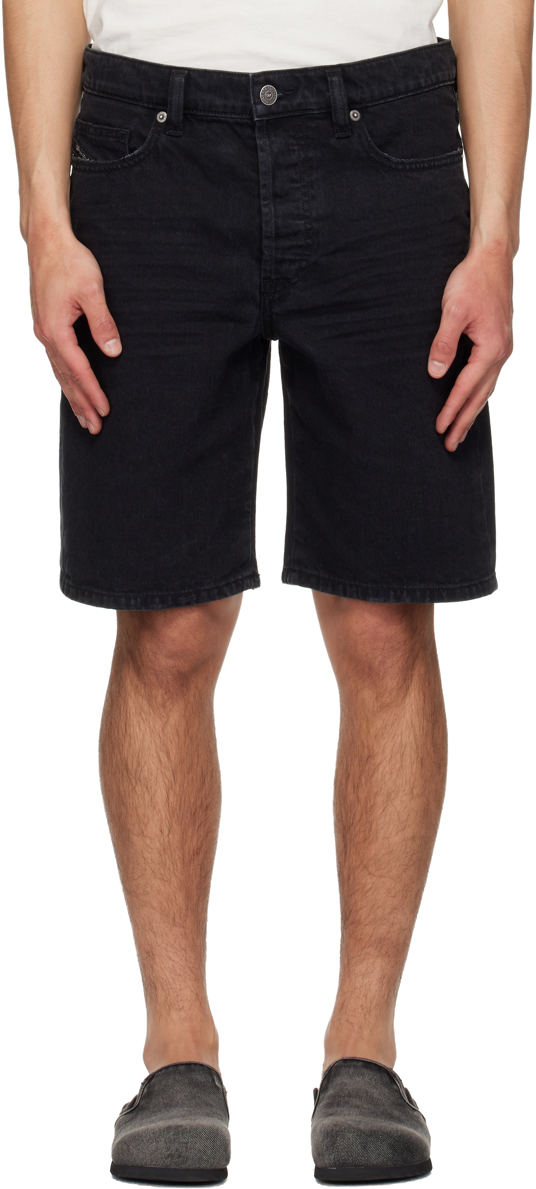 Diesel - Short noir en denim