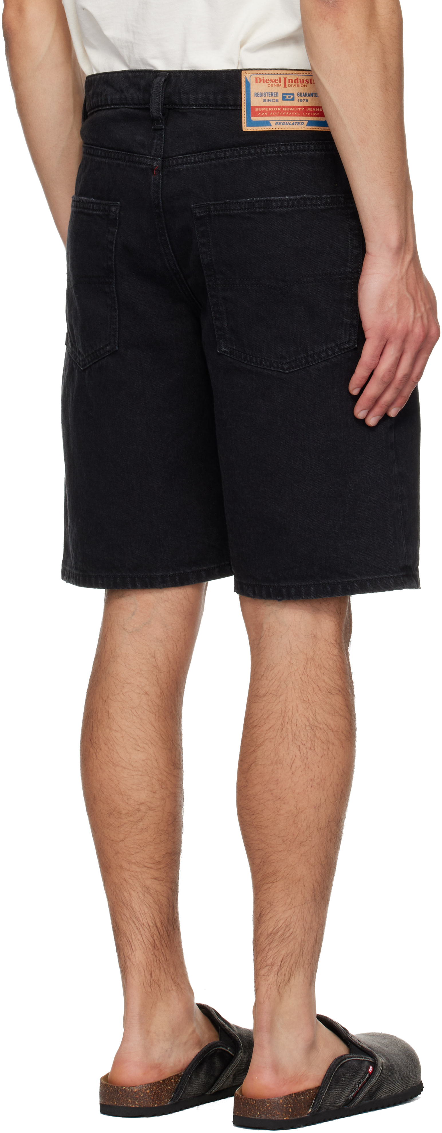 Diesel - Short noir en denim
