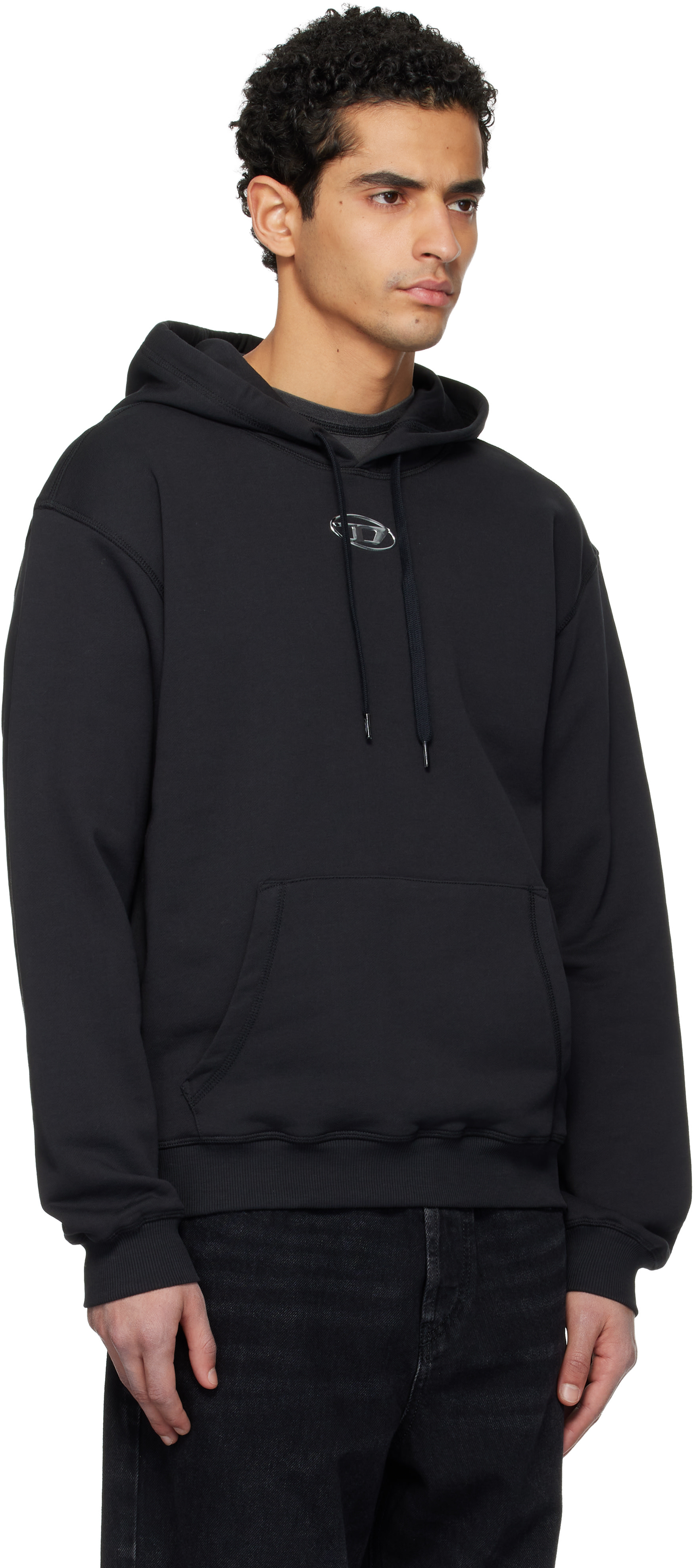 Diesel - Pull à capuche Norm noir