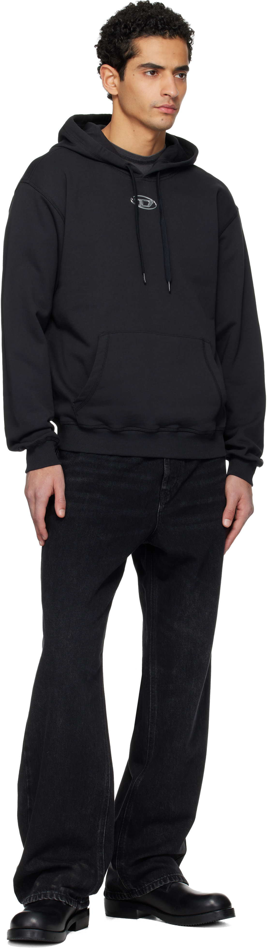 Diesel - Pull à capuche Norm noir