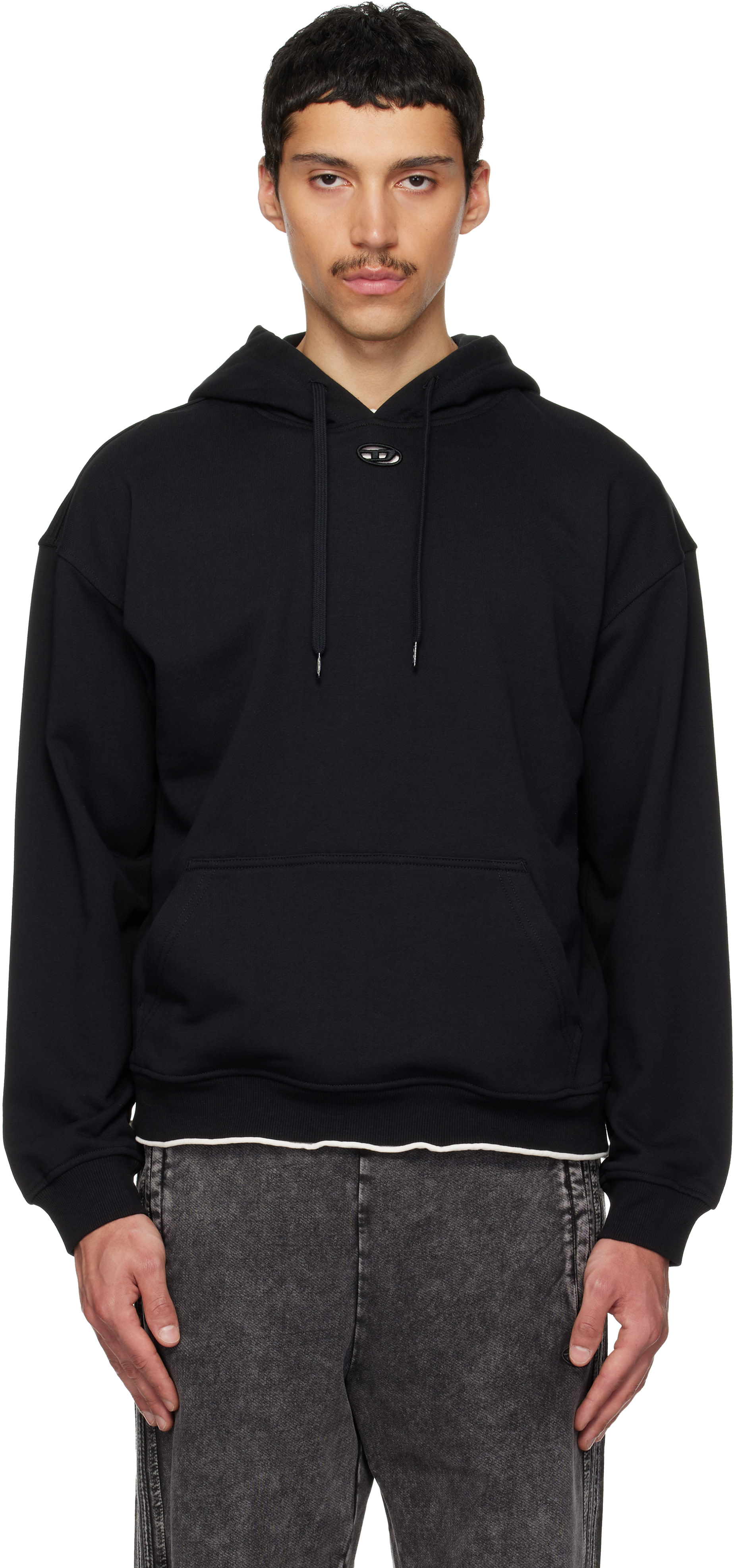 DIESEL S-BOXT-HOOD-N9デストロイフーディーパーカー Diesel: Black S-Boxt-Hood-Dco Hoodie | SSENSE