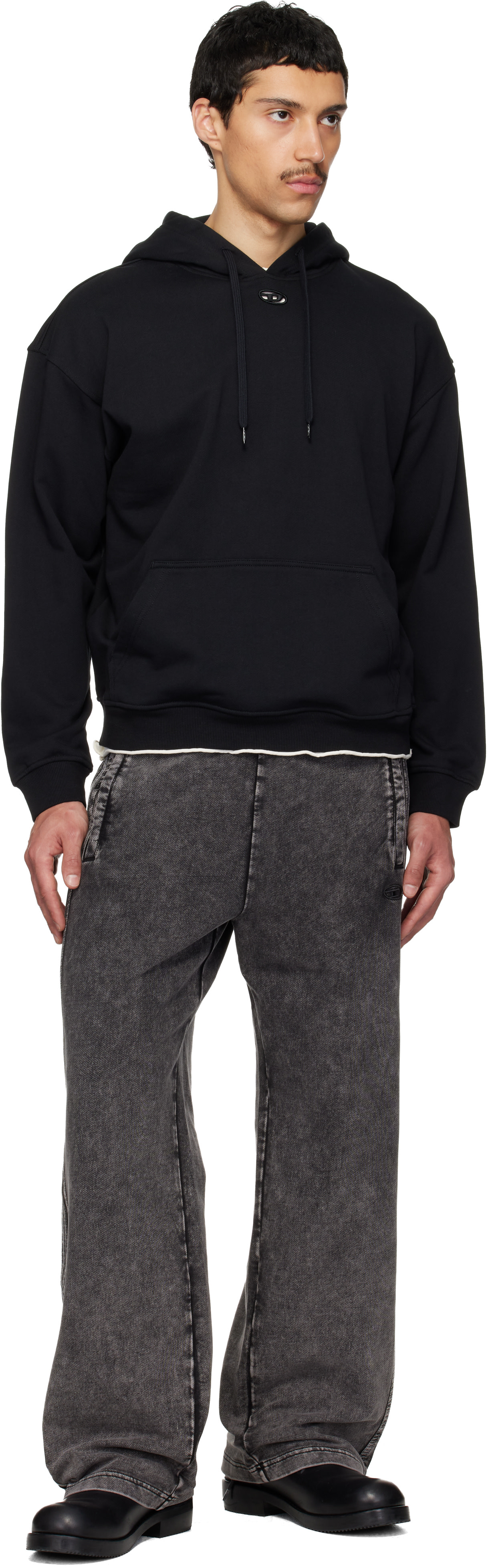 Diesel: Black S-Boxt-Hood-Dco Hoodie | SSENSE