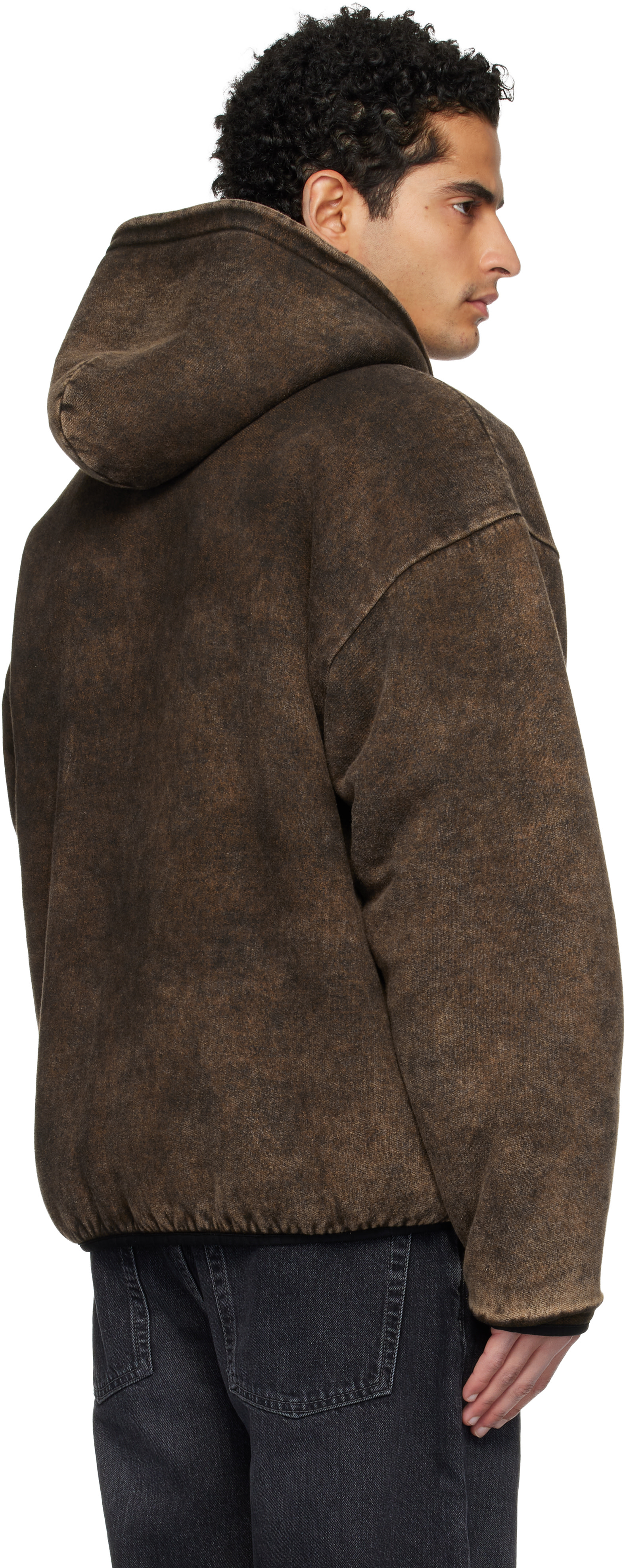 Diesel - Blouson réversible Bryan brun et beige