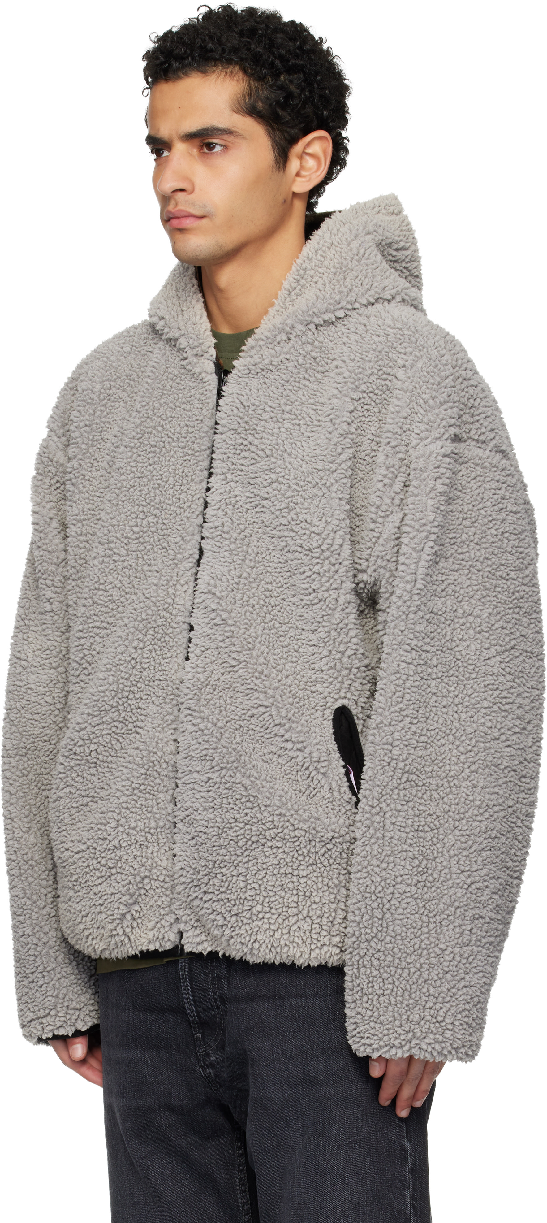 Diesel - Blouson réversible Bryan brun et beige