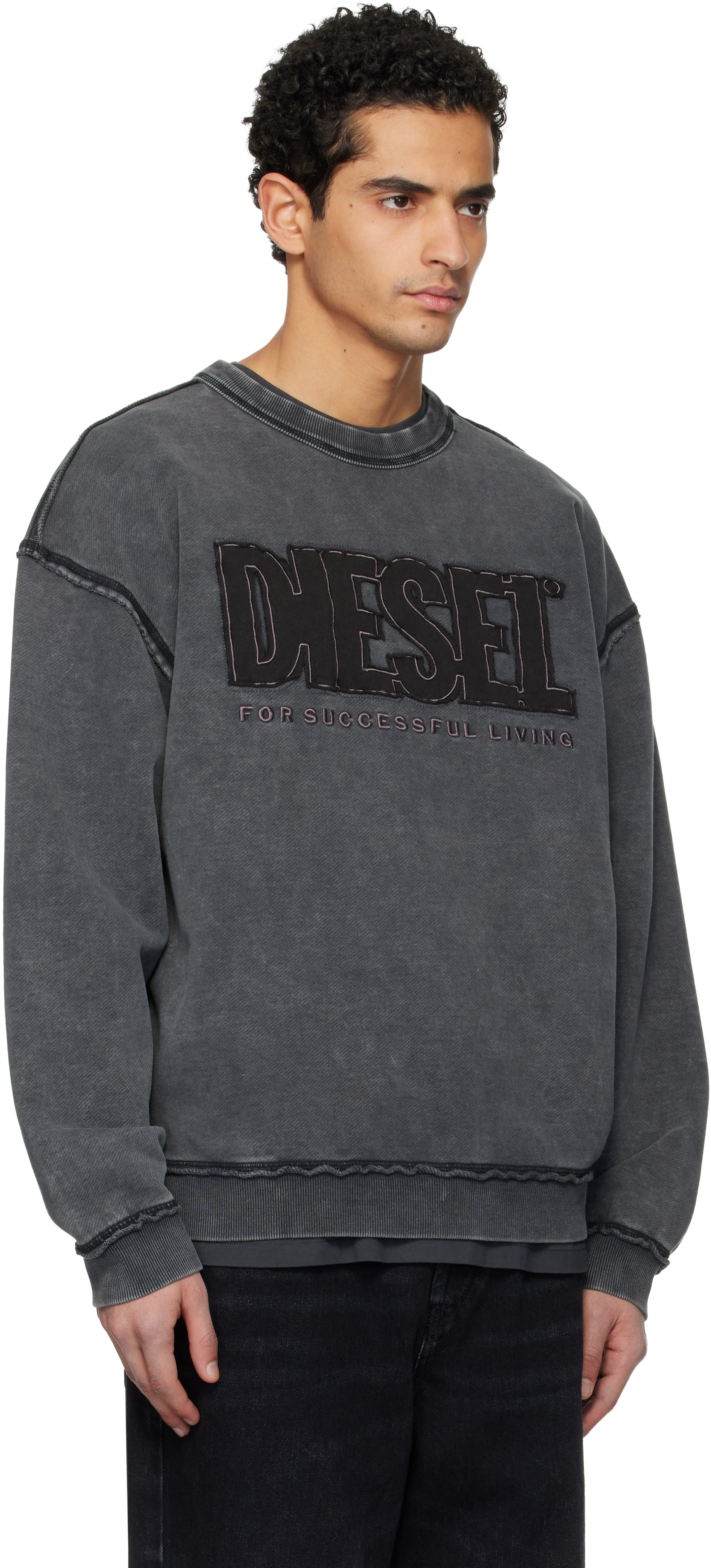 Diesel - Gray S-Boxt-Raw-V1 Sweatshirt