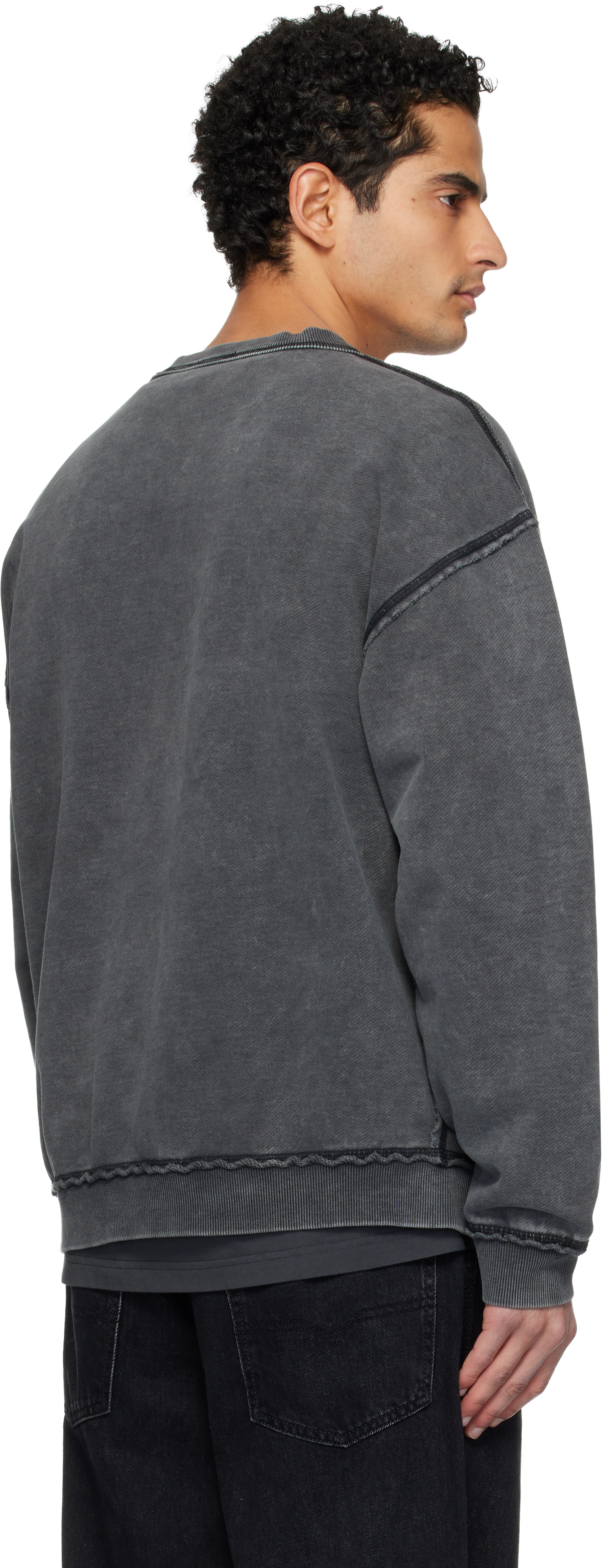 Diesel - Gray S-Boxt-Raw-V1 Sweatshirt