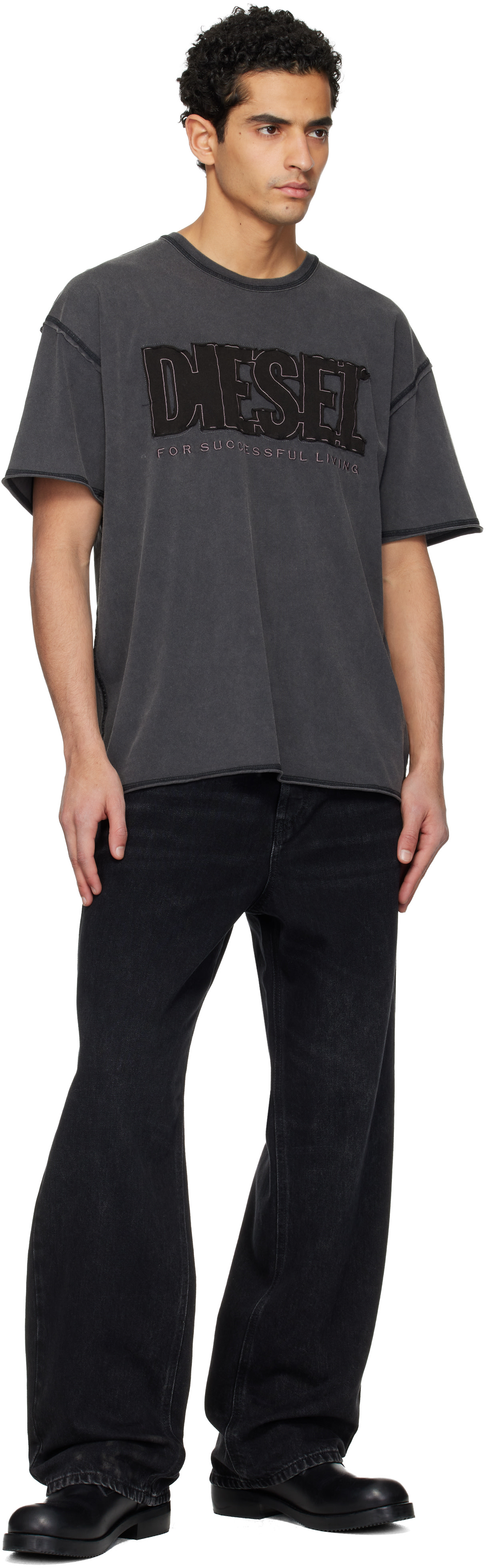 Diesel: Gray T-Rawboxt T-shirt | SSENSE