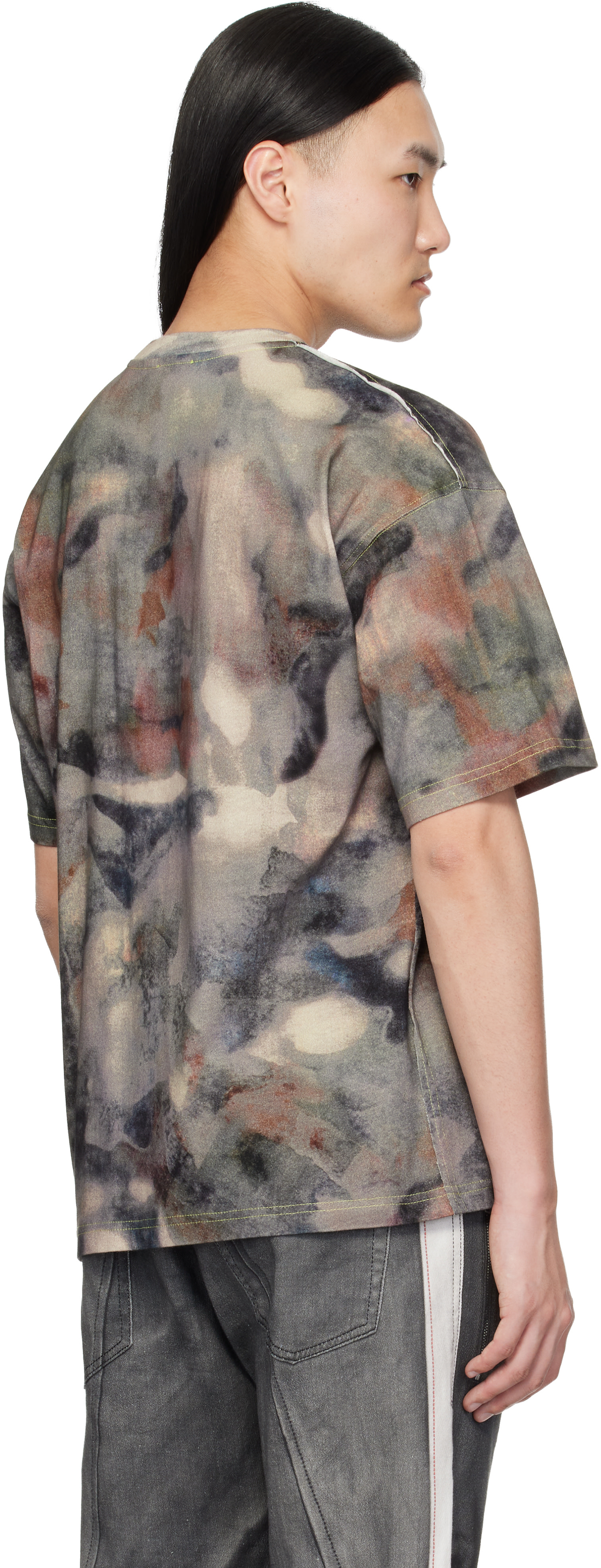Diesel: Multicolor Heavy Cotton Camo Print T-shirt | SSENSE