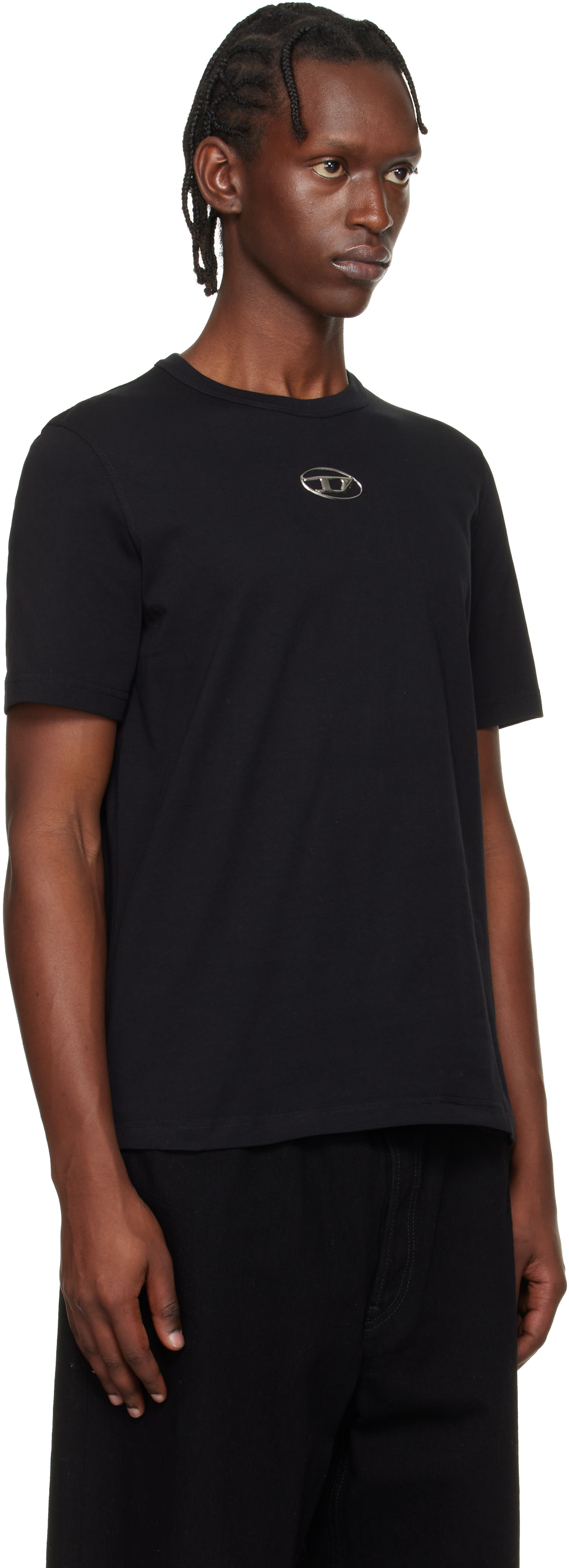 Diesel: ブラック T-Adjust-Od Tシャツ | SSENSE 日本