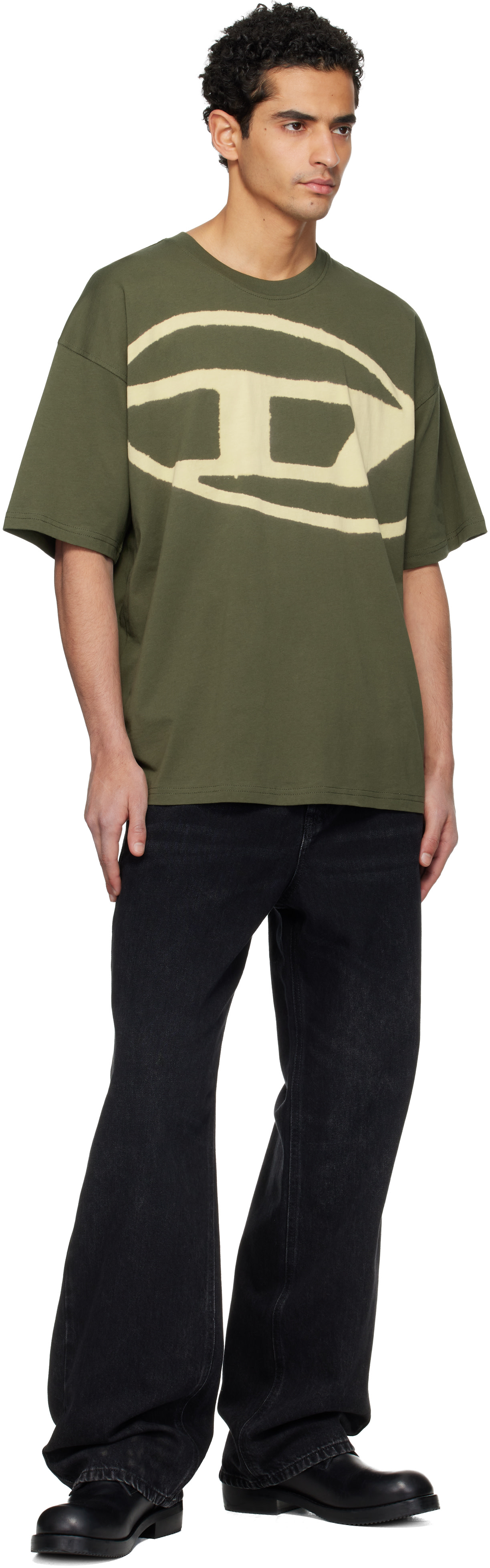 Diesel: カーキ T-Boxt-Bleach Tシャツ | SSENSE 日本