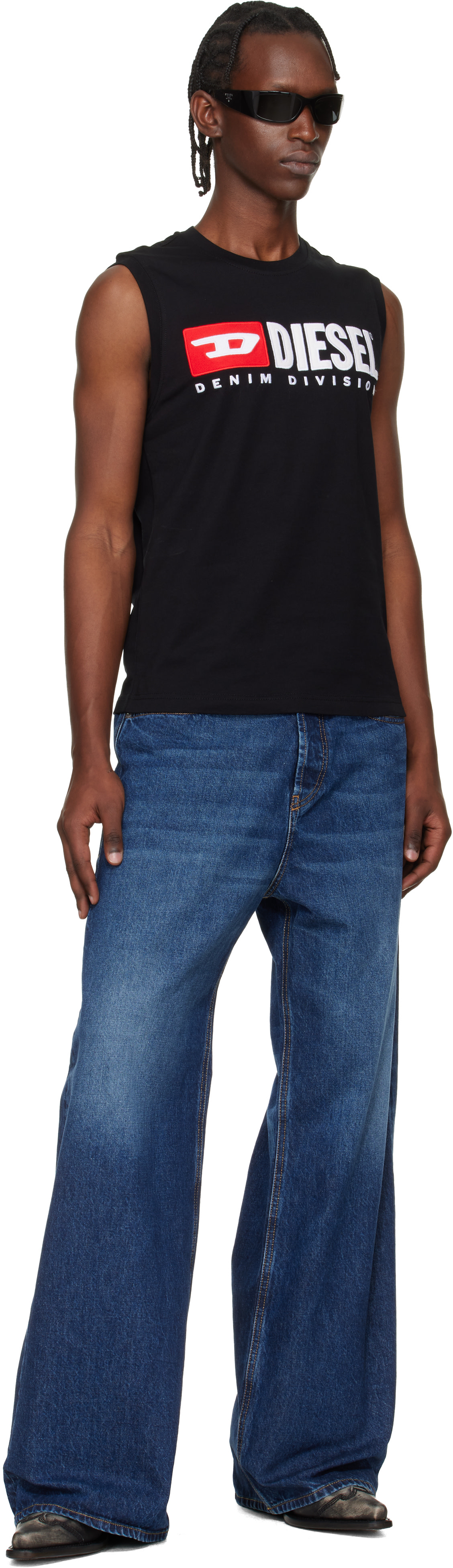 Diesel: Black T-Isco-Div Tank Top | SSENSE