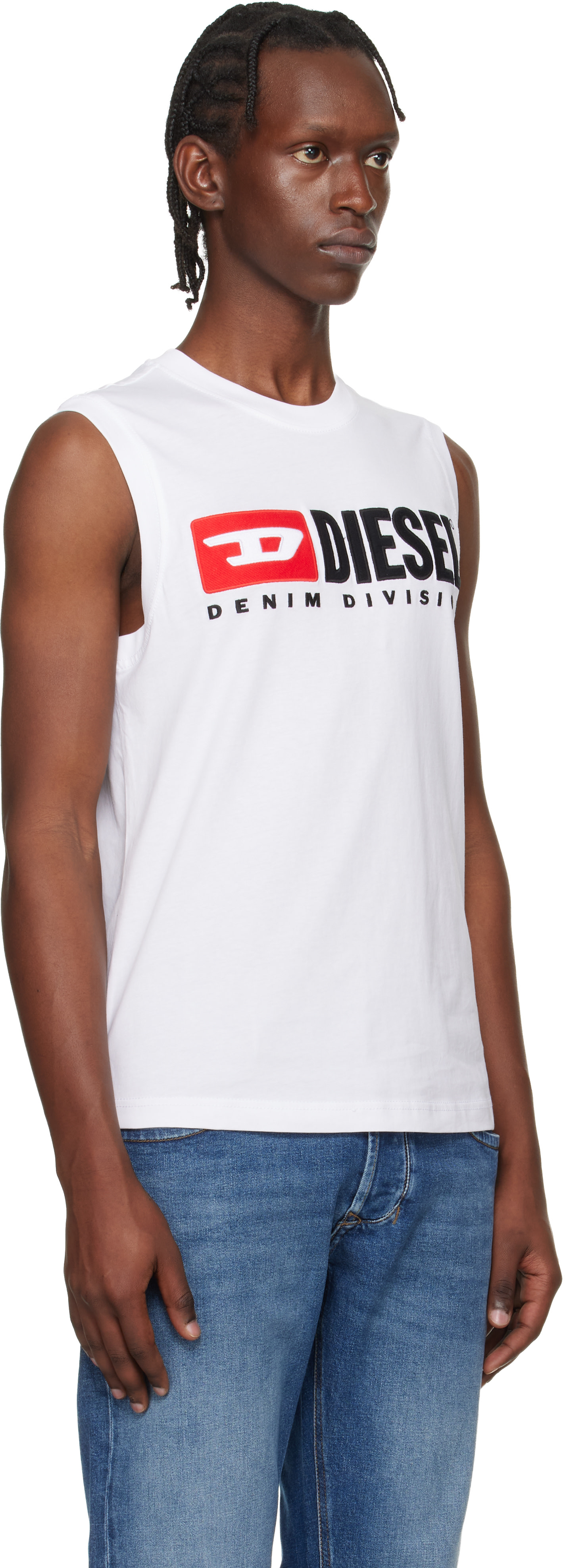 Diesel: White T-Isco-Div Tank Top | SSENSE