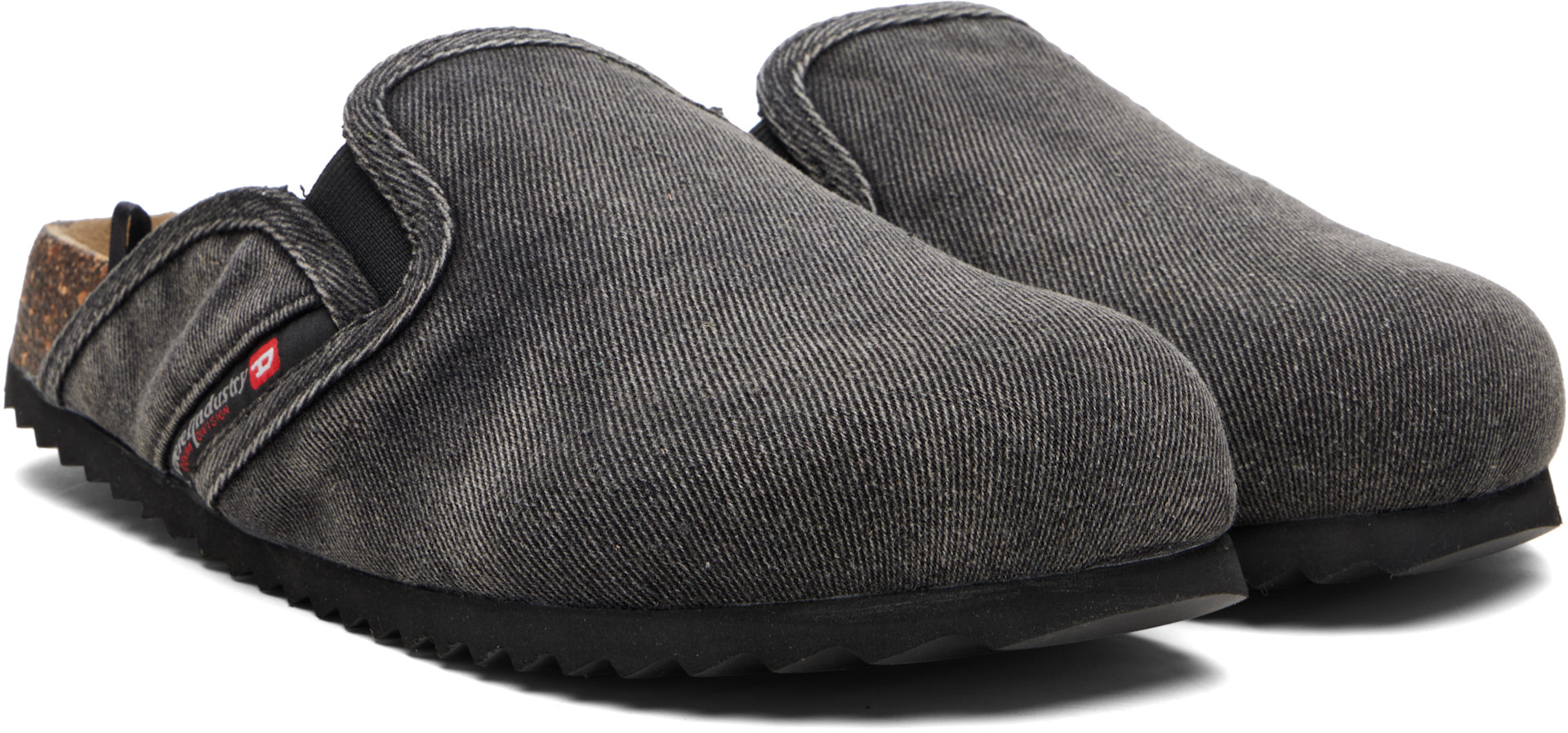 Diesel: Black D-Woodstock Slip-on Loafers | SSENSE