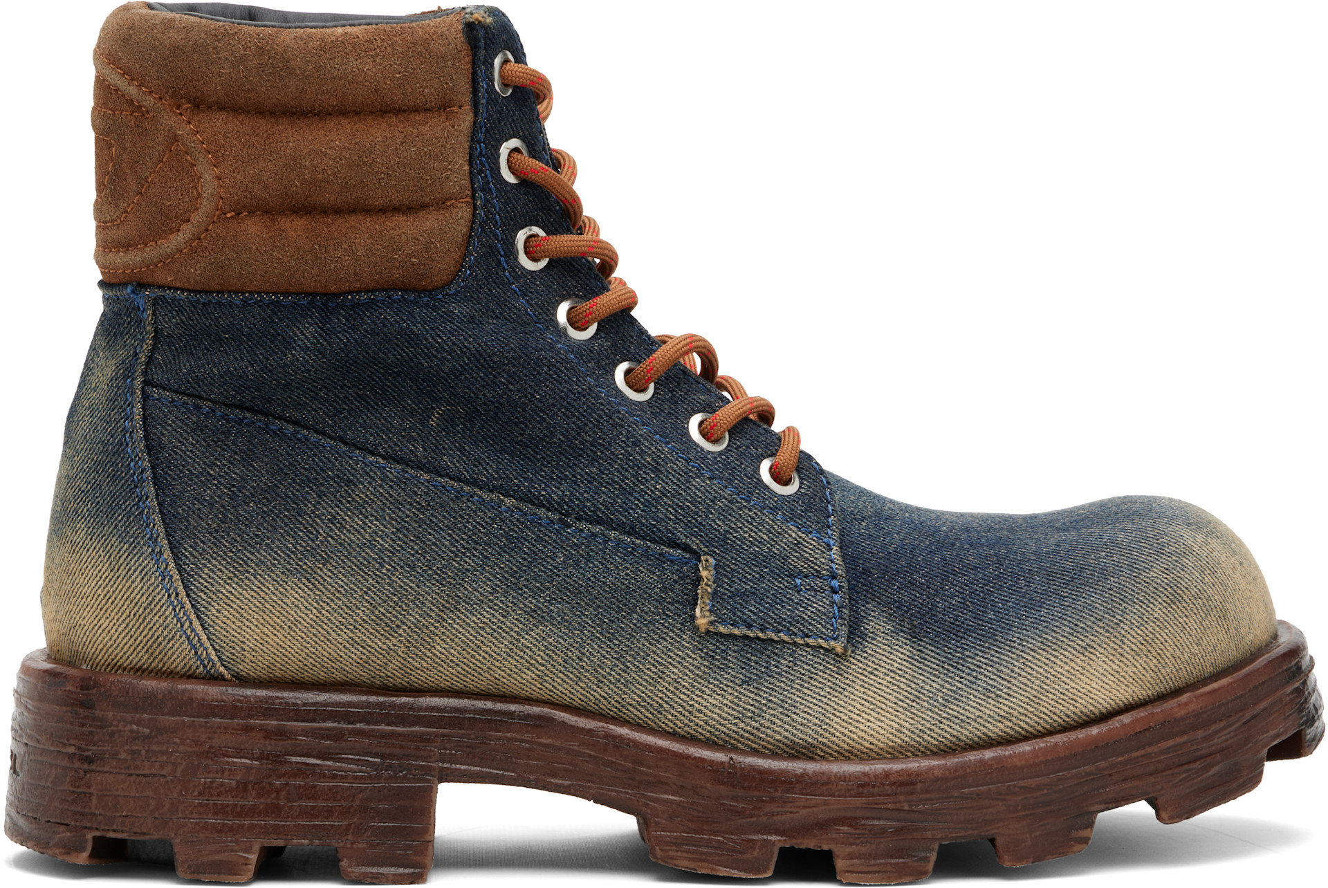 Diesel - Blue D-Hammer Lace Up Boots