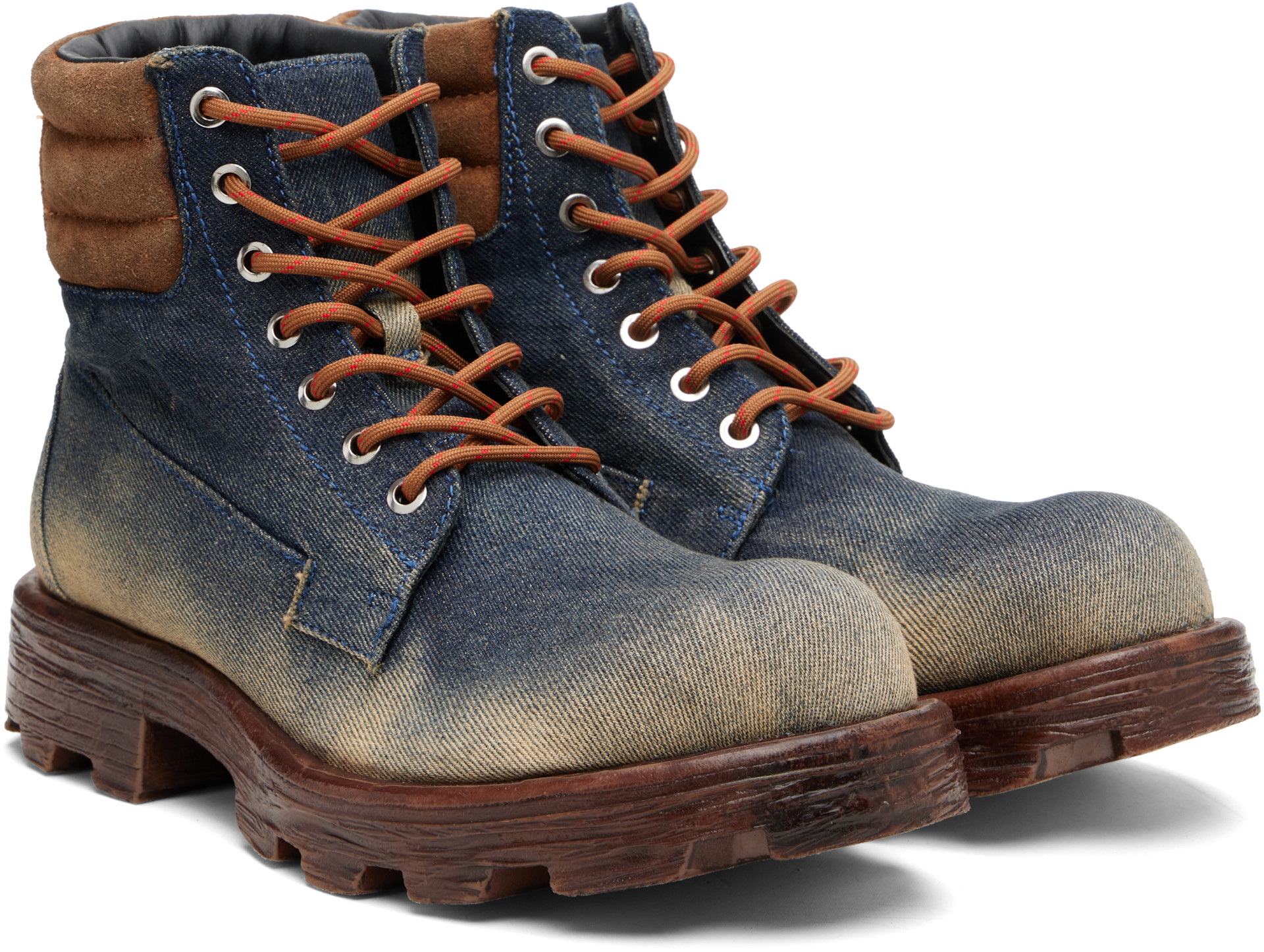 Diesel - Blue D-Hammer Lace Up Boots