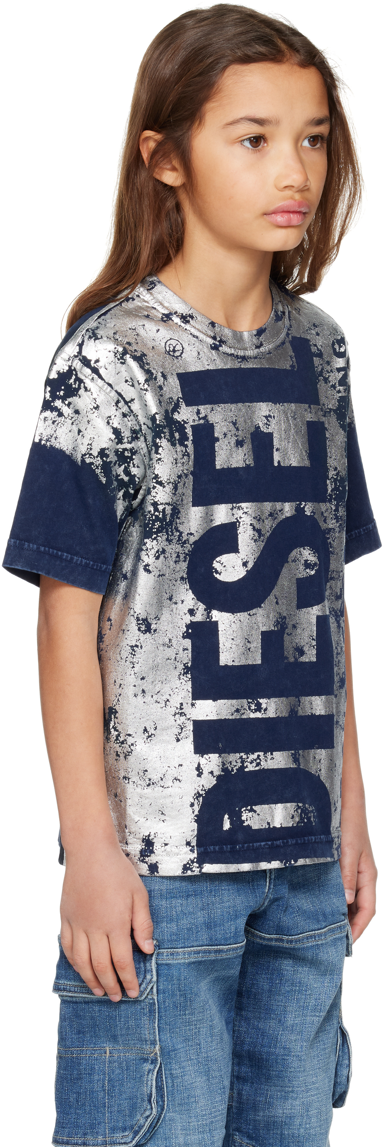 Diesel - Kids Navy & Silver Taboxtar2 Over T-shirt
