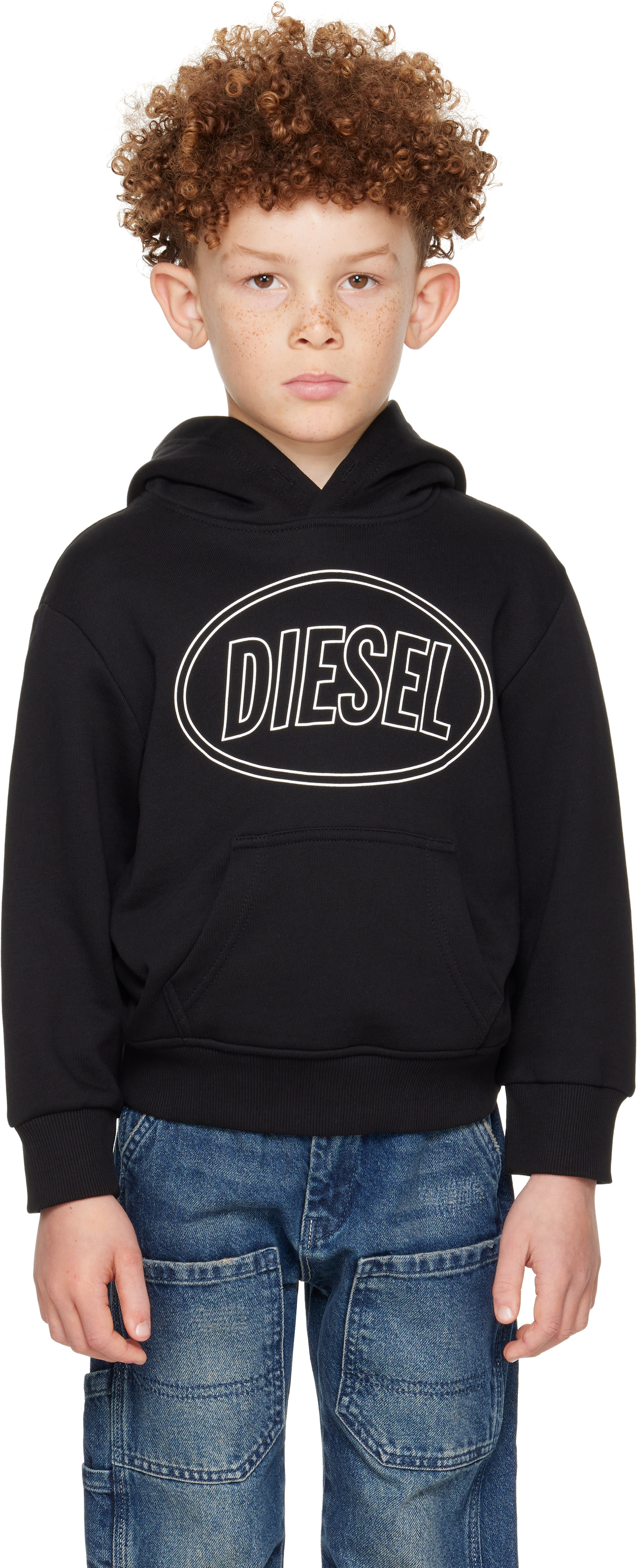 Diesel - Enfant | Pull à capuche noir à logo
