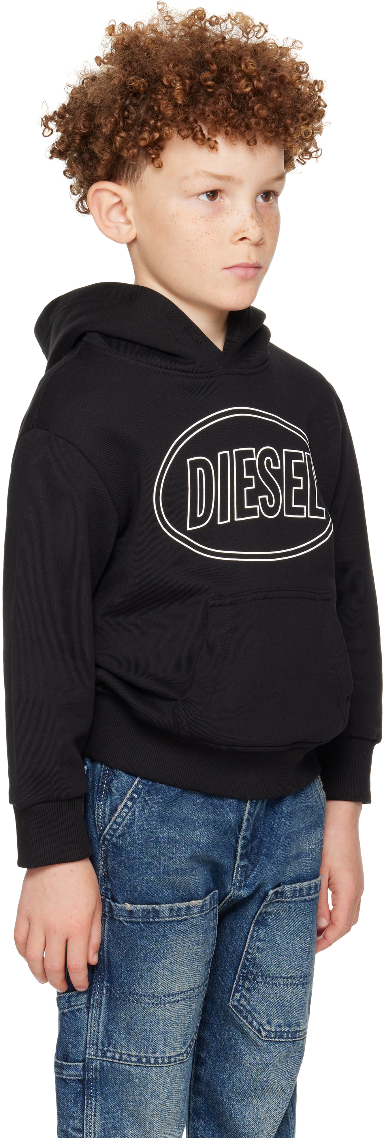 Diesel - Enfant | Pull à capuche noir à logo