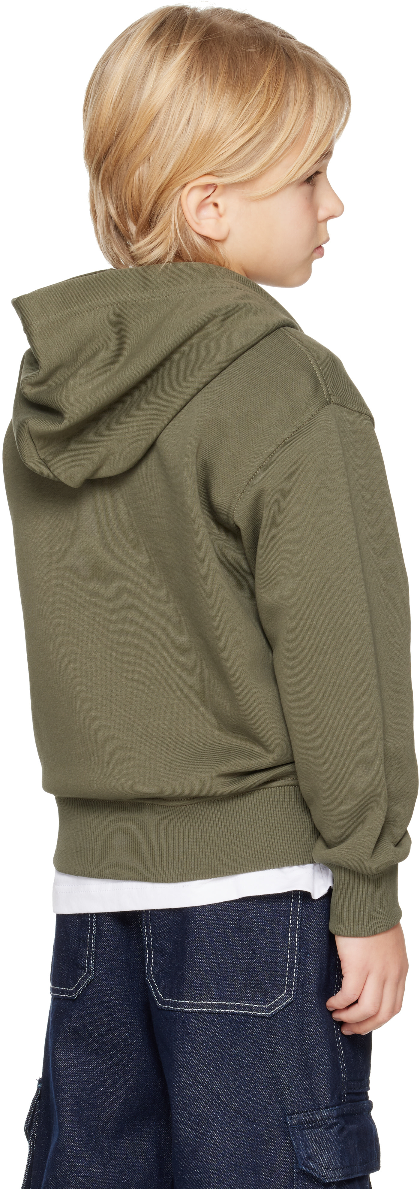 Diesel - Enfant | Pull à capuche kaki à logo
