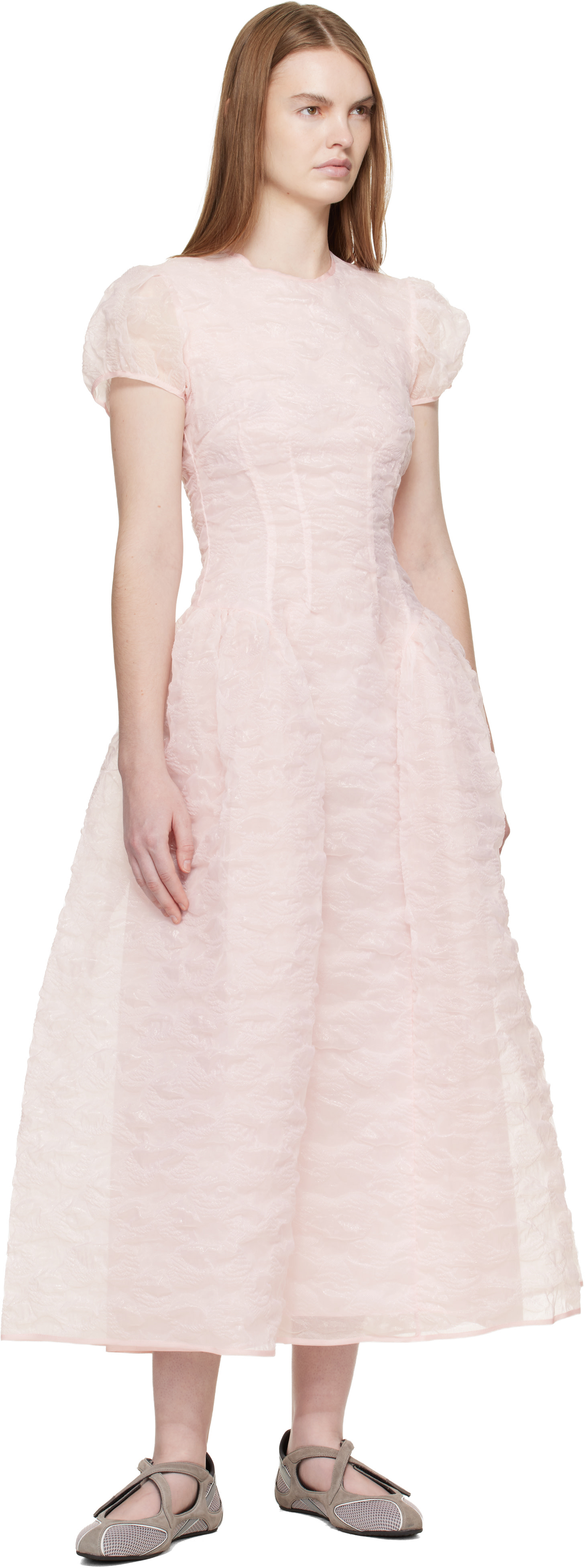 cecilie bahnsen dress pink Cecilie Bahnsen: Pink CBcleopatra Midi Dress