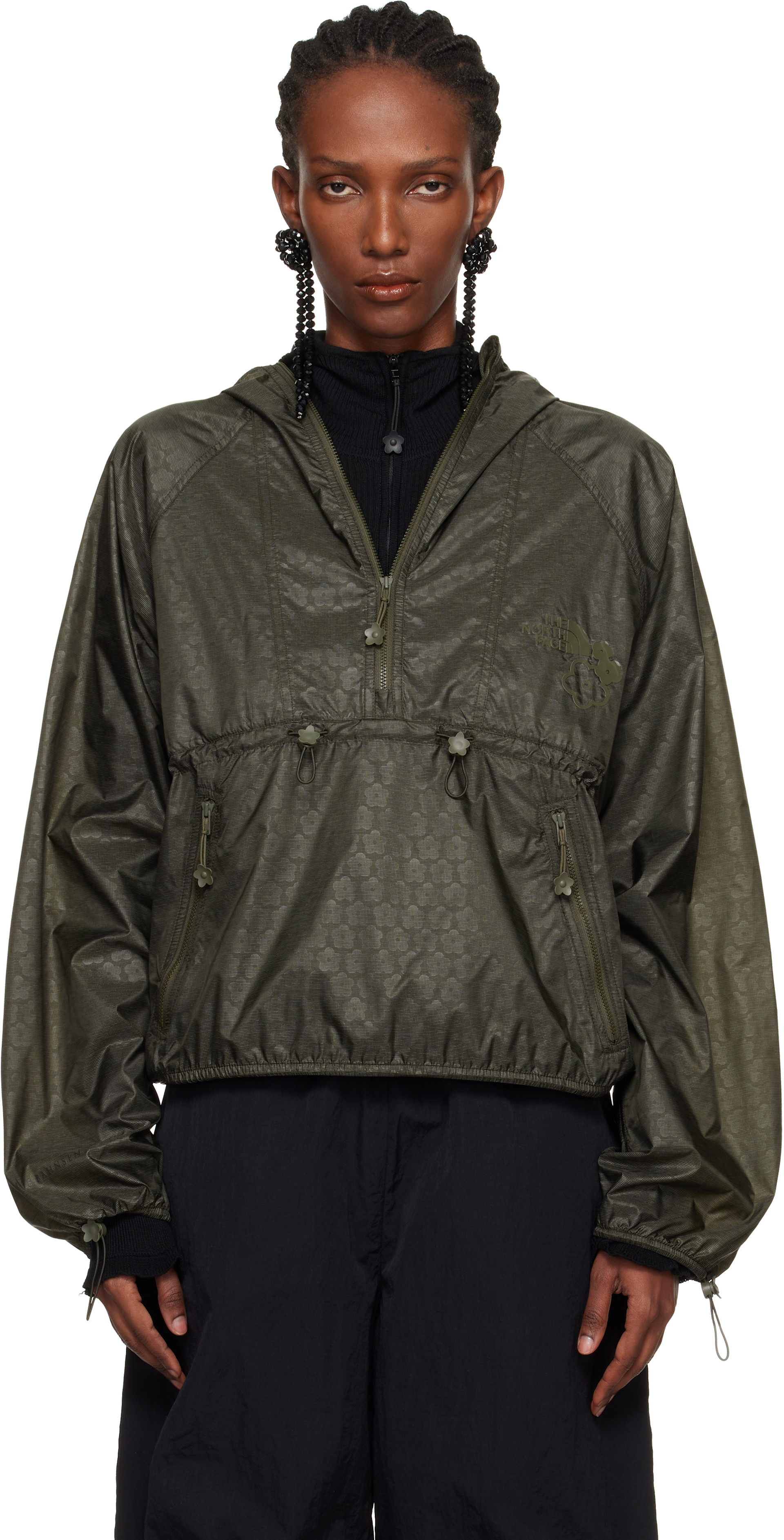 Cecilie Bahnsen - Khaki The North Face Edition Marlowe Pullover Wind Jacket
