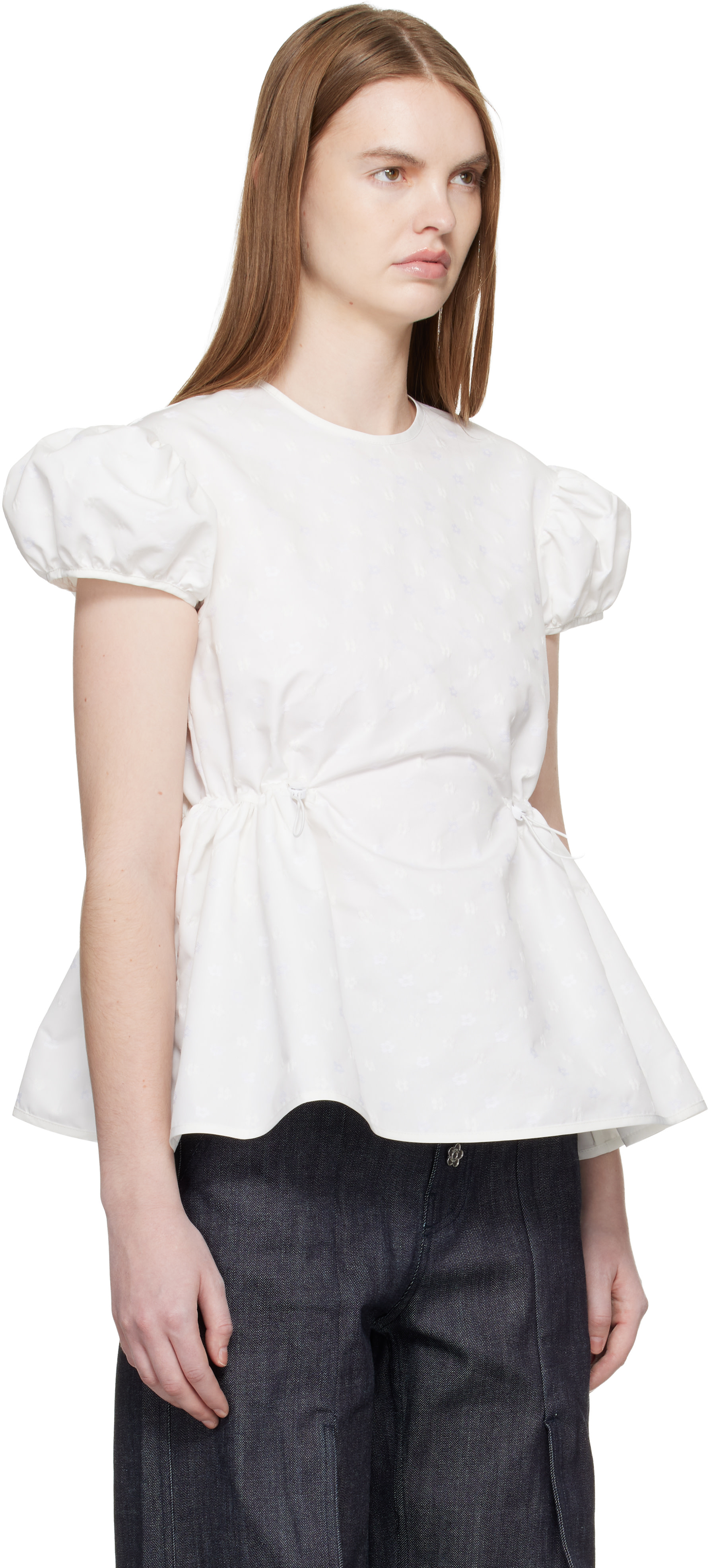 CECILIE BAHNSEN セシリーバンセン ELLIE BLOUSE Cecilie Bahnsen: Off-White CBchiara Blouse | SSENSE