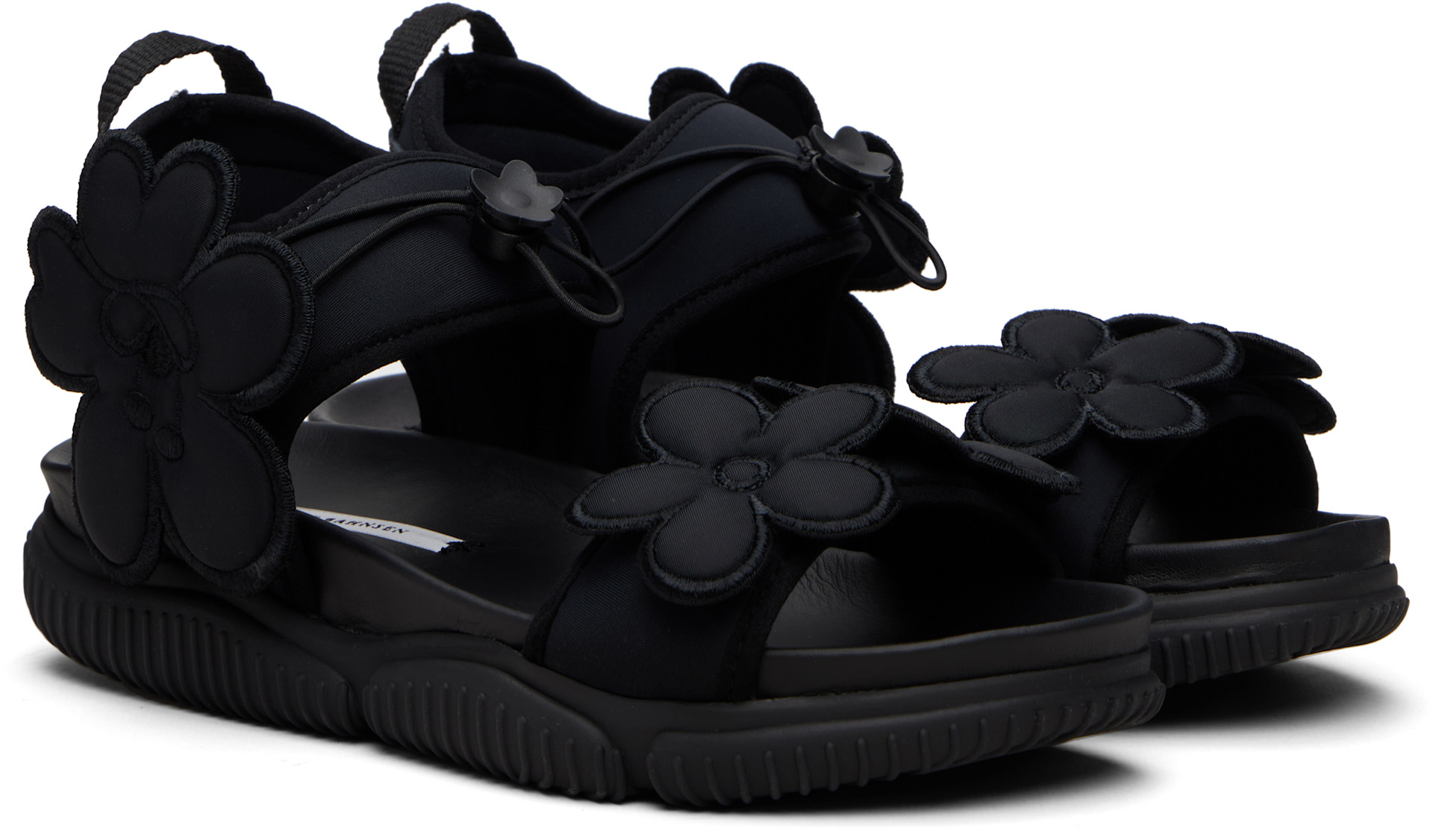 Cecilie Bahnsen ブラックサンダル37 Cecilie Bahnsen: Black CBcilla Sandals | SSENSE Germany