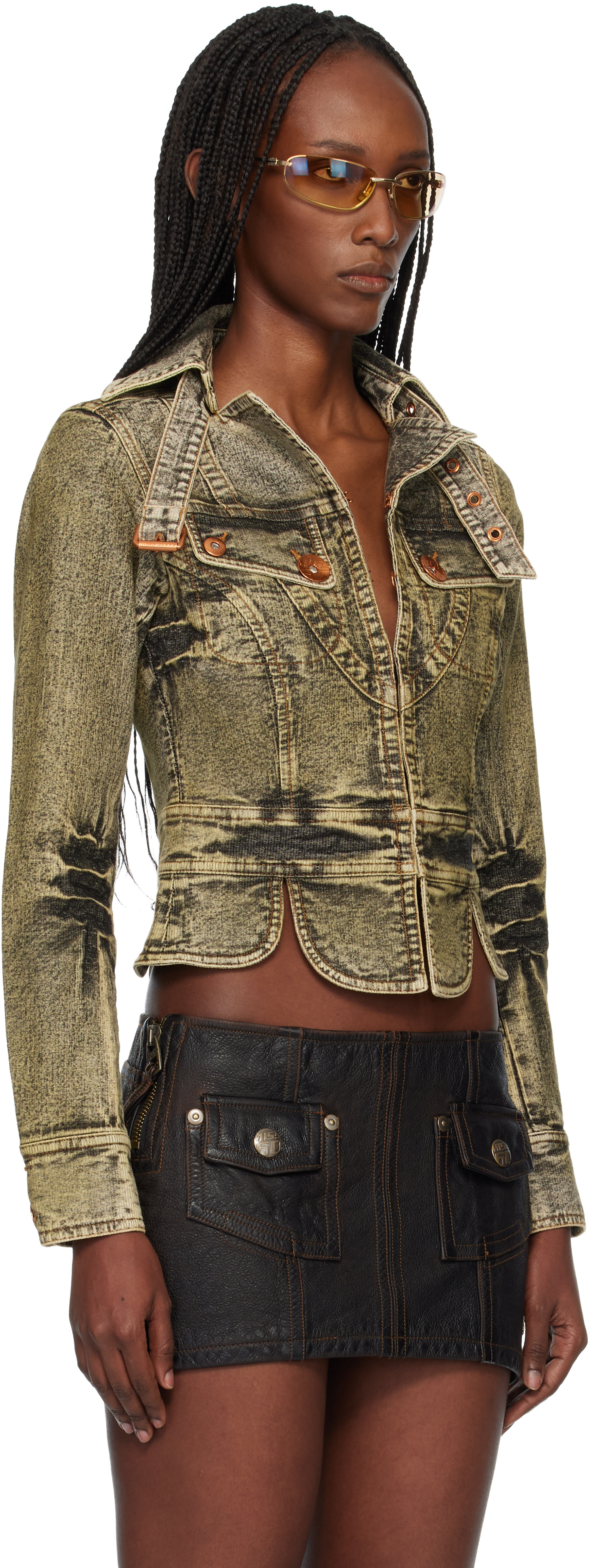 Miss Sixty - Green KNWLS Edition Tie-Dye Denim Jacket