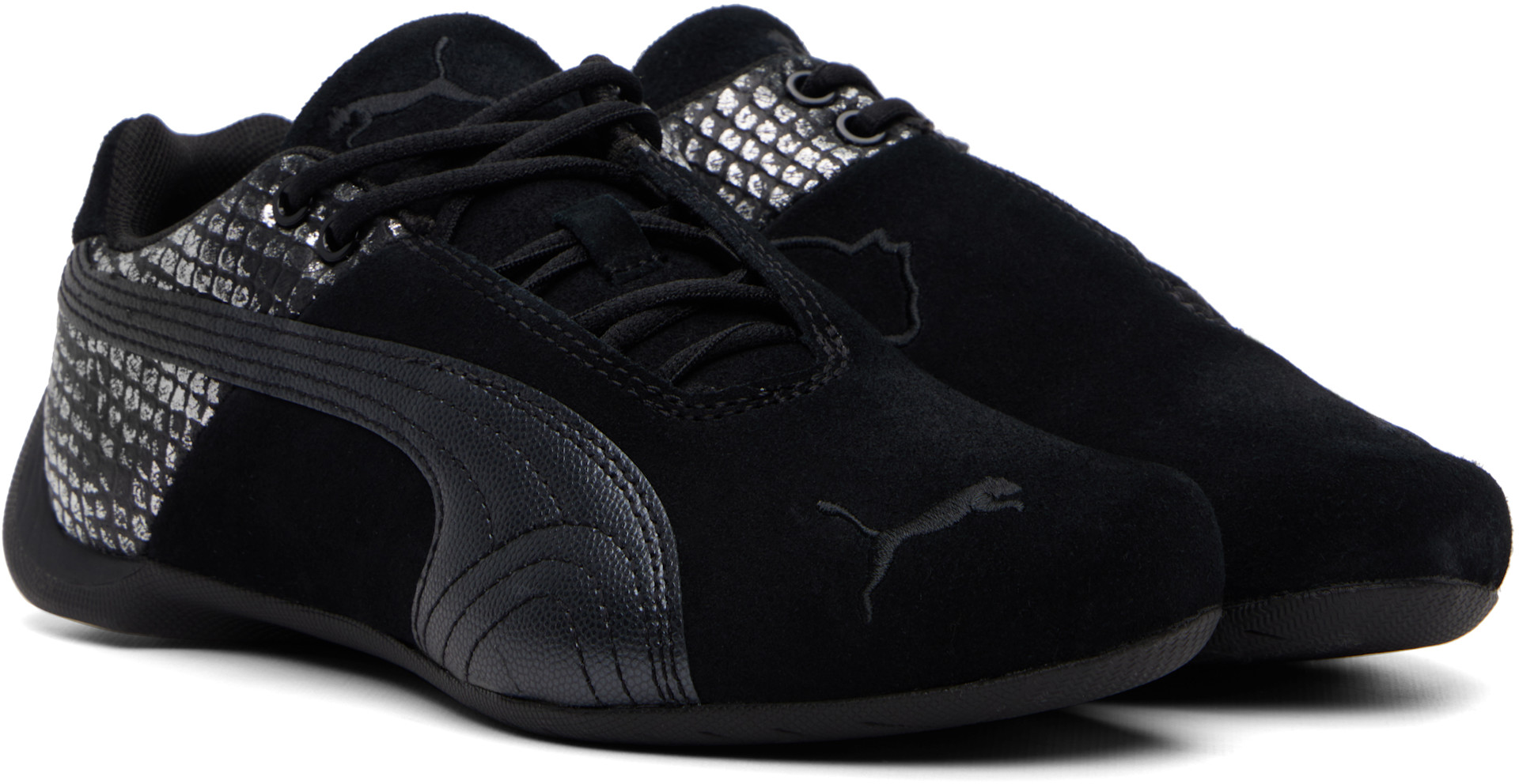 PUMA - Baskets Future Cat noires à logos