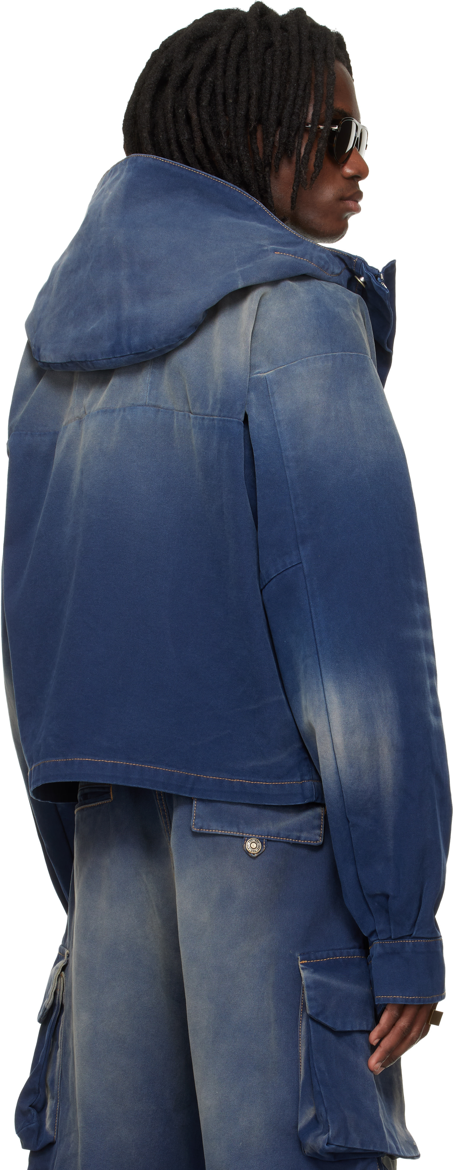 424 - Parka écourté bleu marine