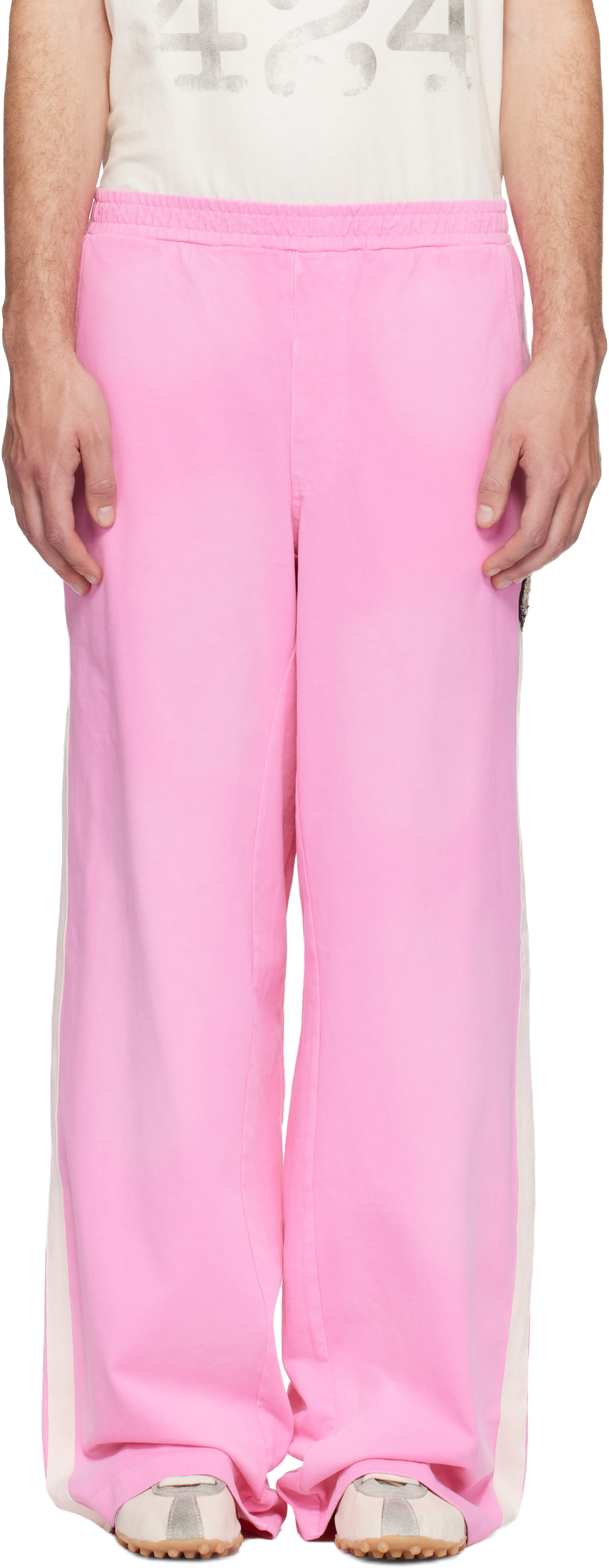 424 - Pink Striped Sweatpants