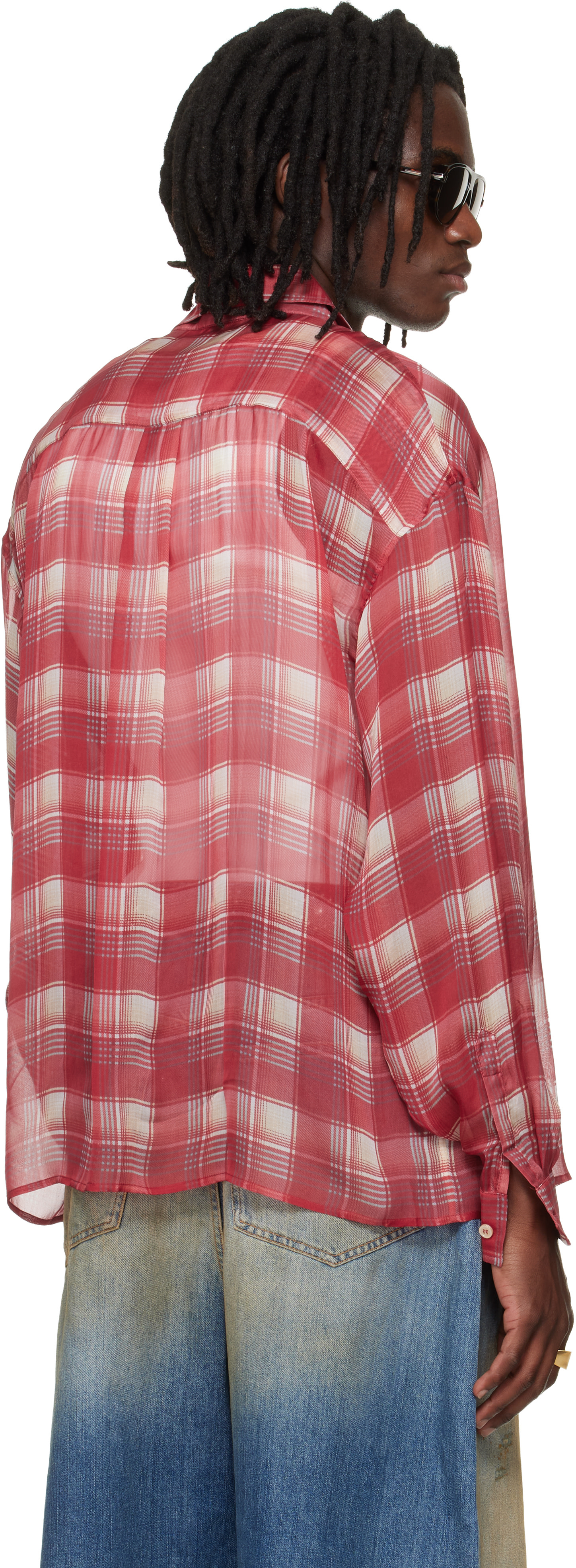 424 - Red Silk Shirt