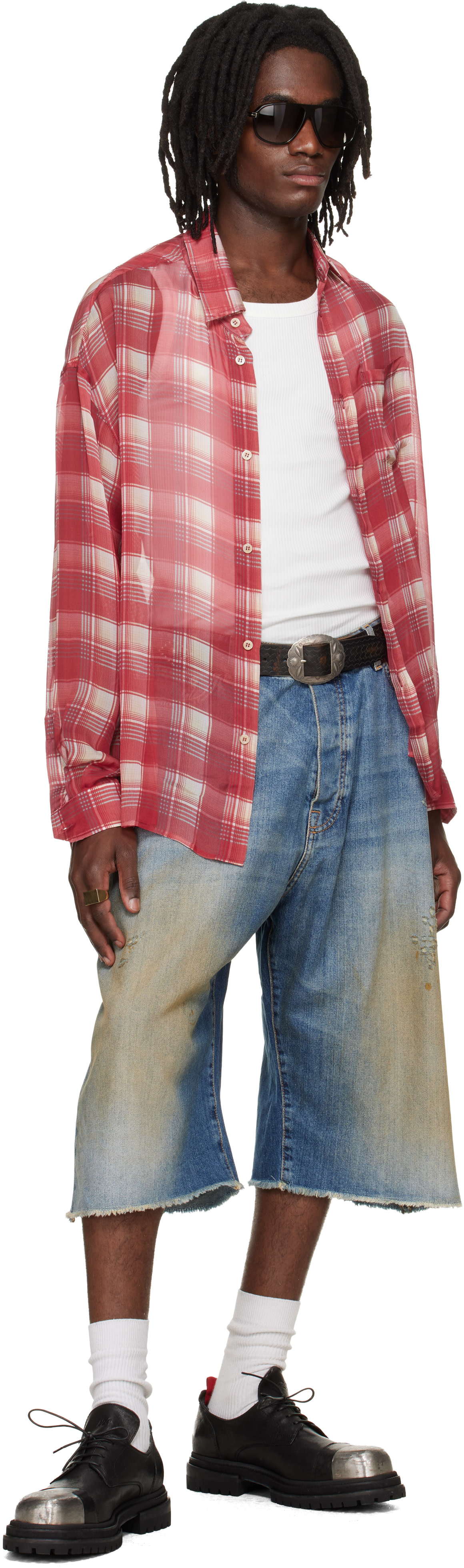 424 - Red Silk Shirt