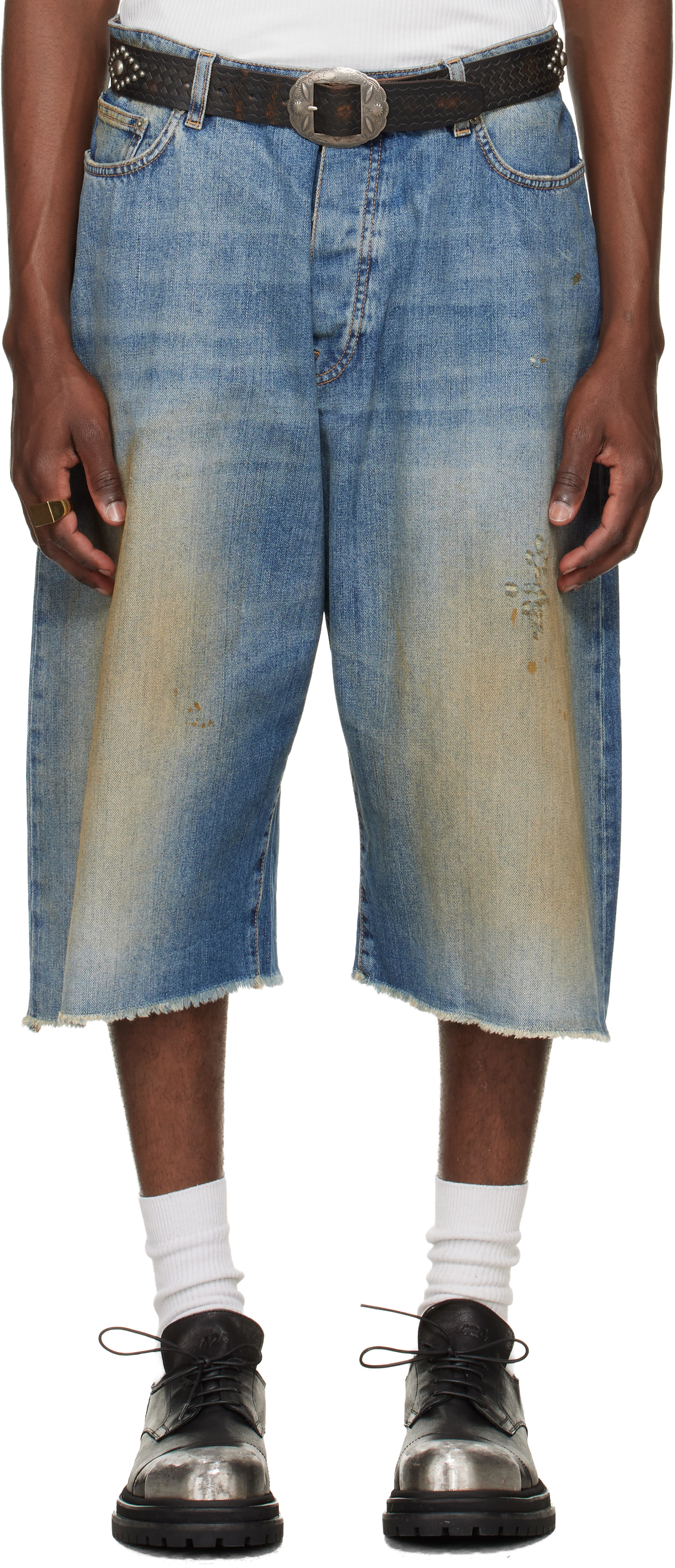 424 - Short Big Daddy bleu en denim
