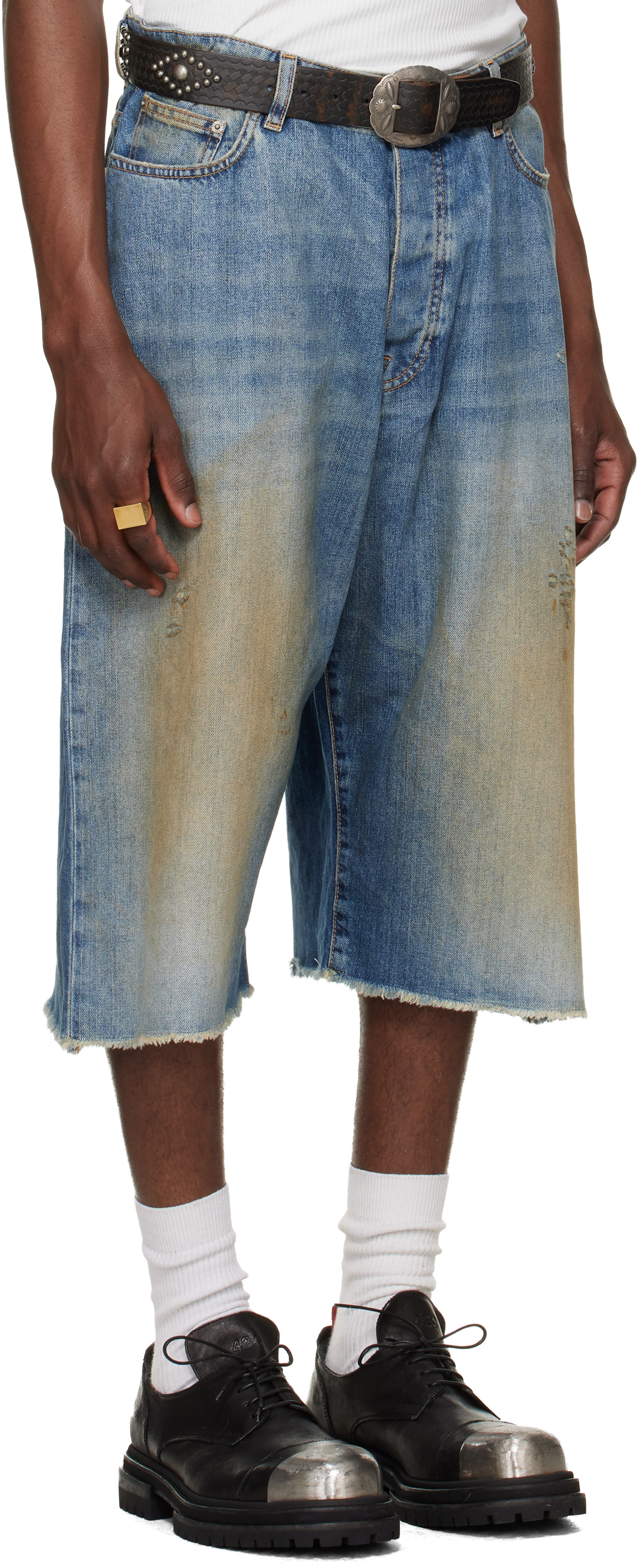 424 - Short Big Daddy bleu en denim