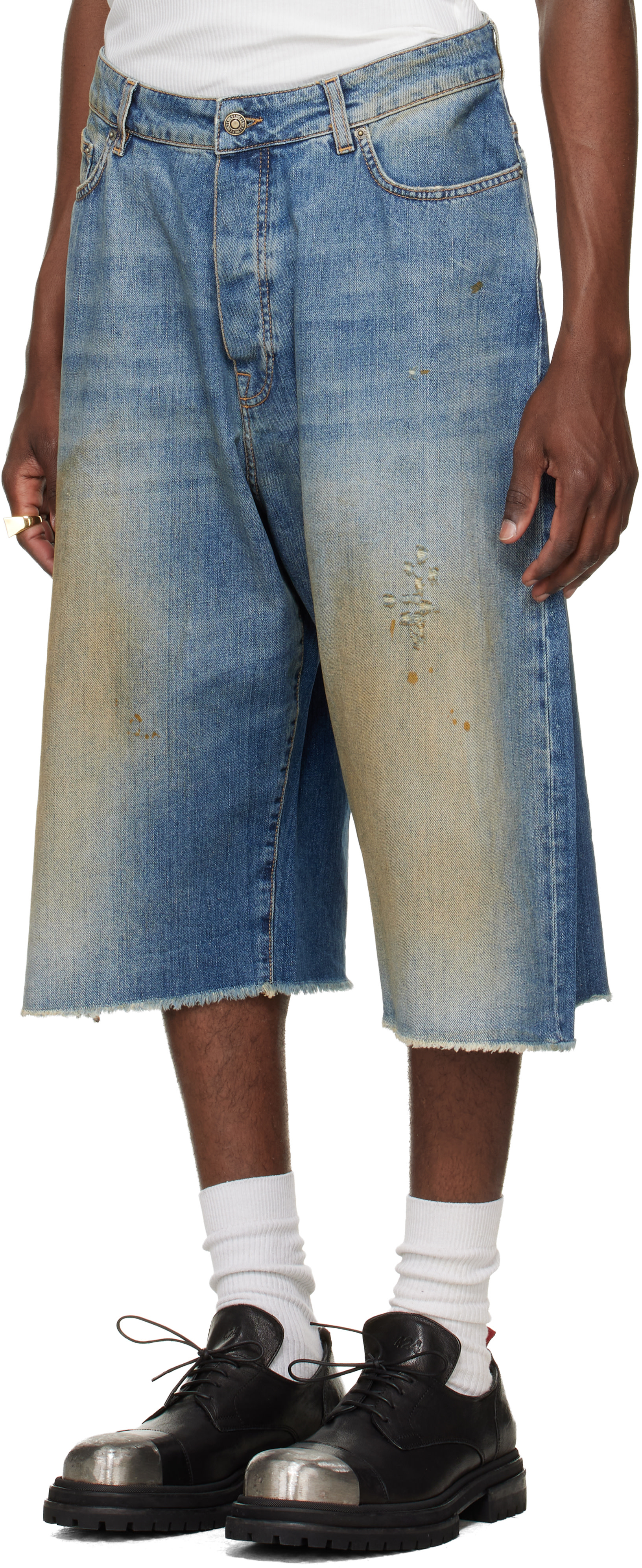 424 - Short Big Daddy bleu en denim