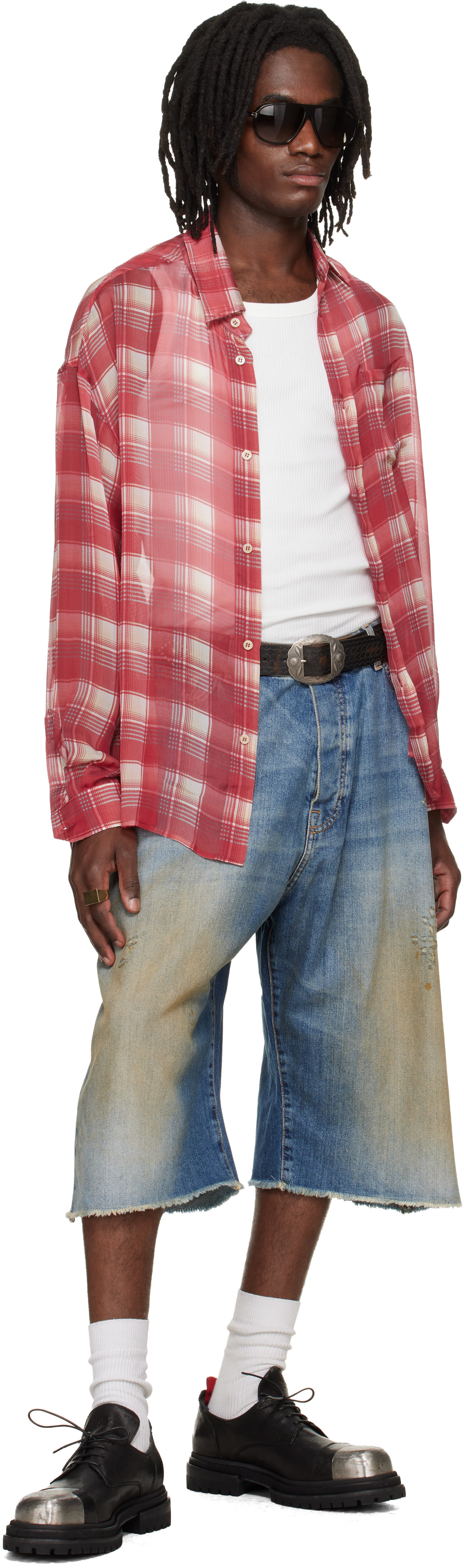424 - Short Big Daddy bleu en denim