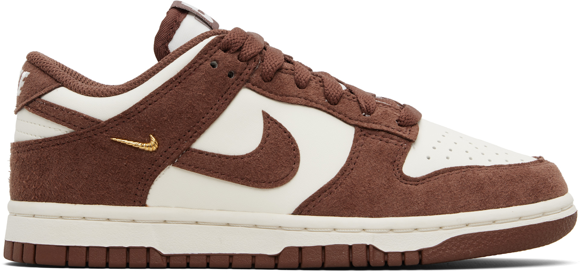 Nike - Baskets basses Dunk bourgogne et blanc