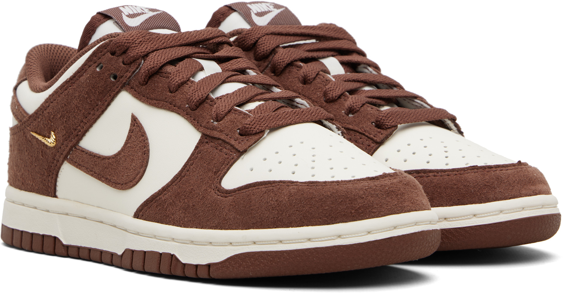 Nike - Baskets basses Dunk bourgogne et blanc