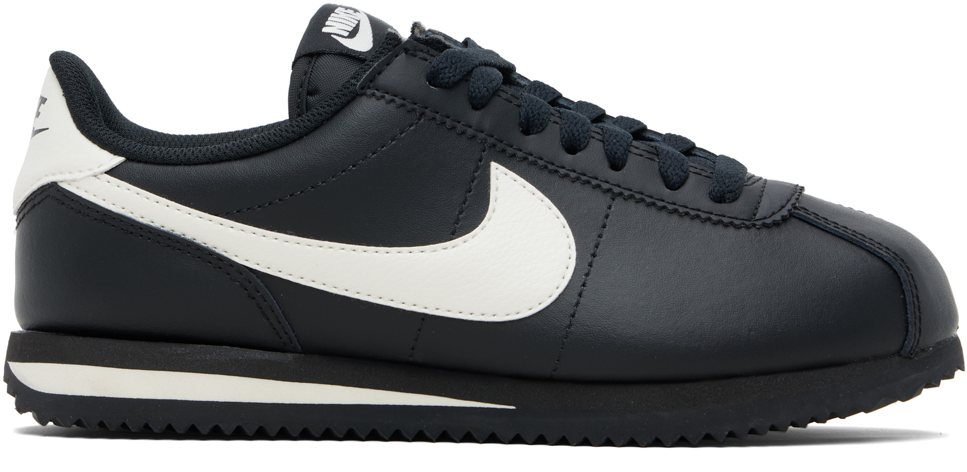 Nike - Baskets Cortez noires en cuir