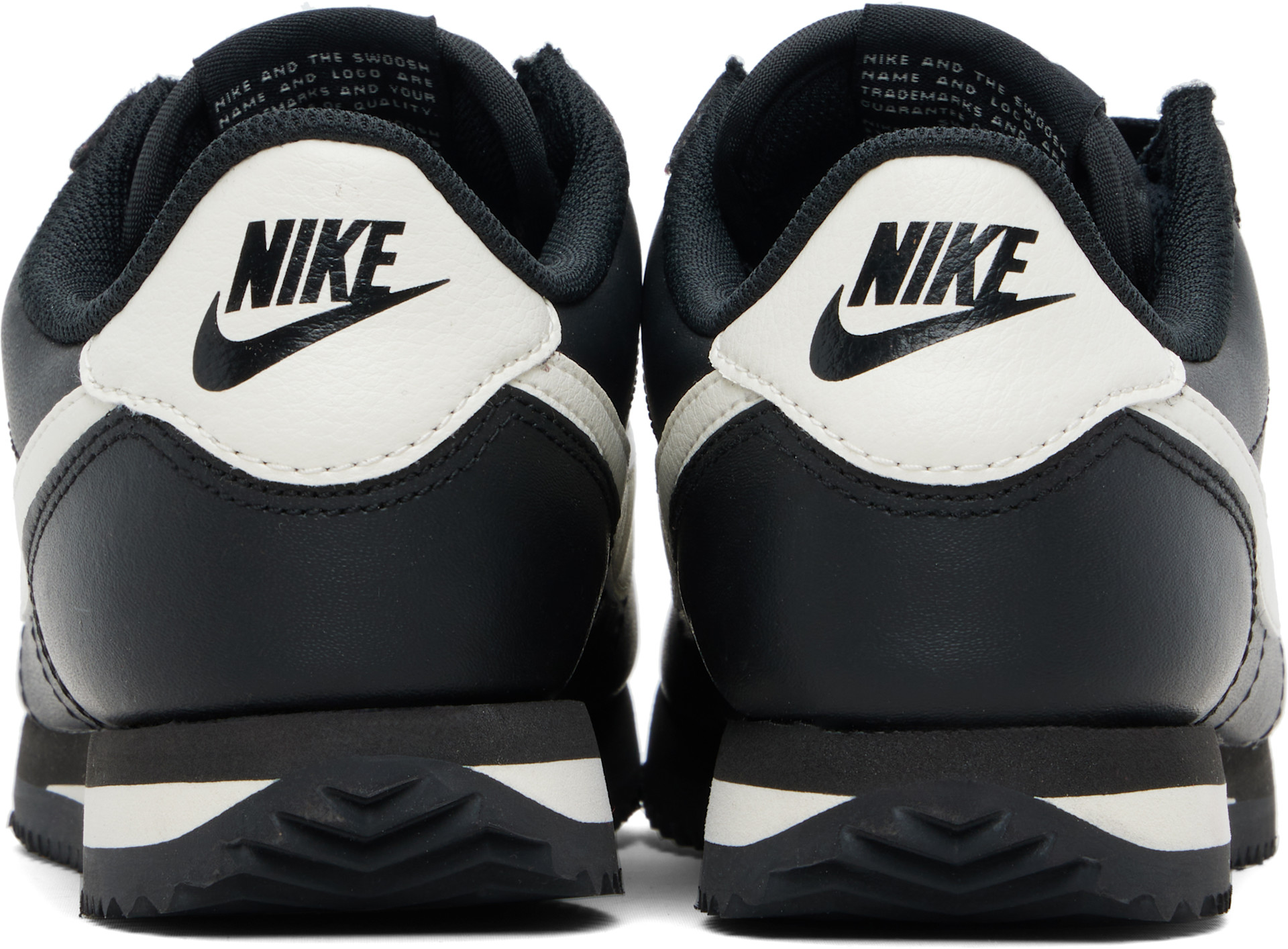 Nike - Baskets Cortez noires en cuir