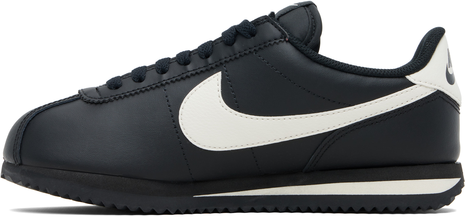 Nike - Baskets Cortez noires en cuir