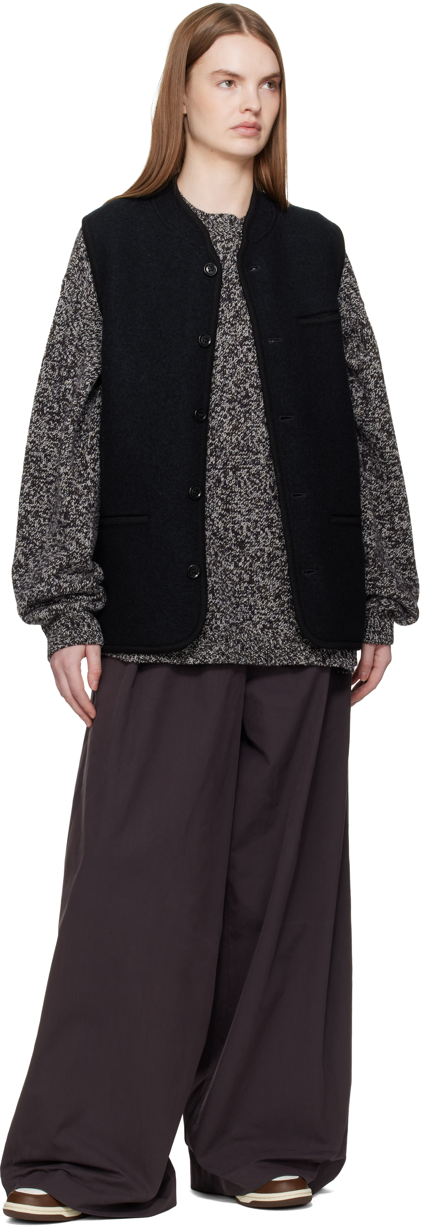 Nike - Baskets basses Dunk blanc cassé et brun