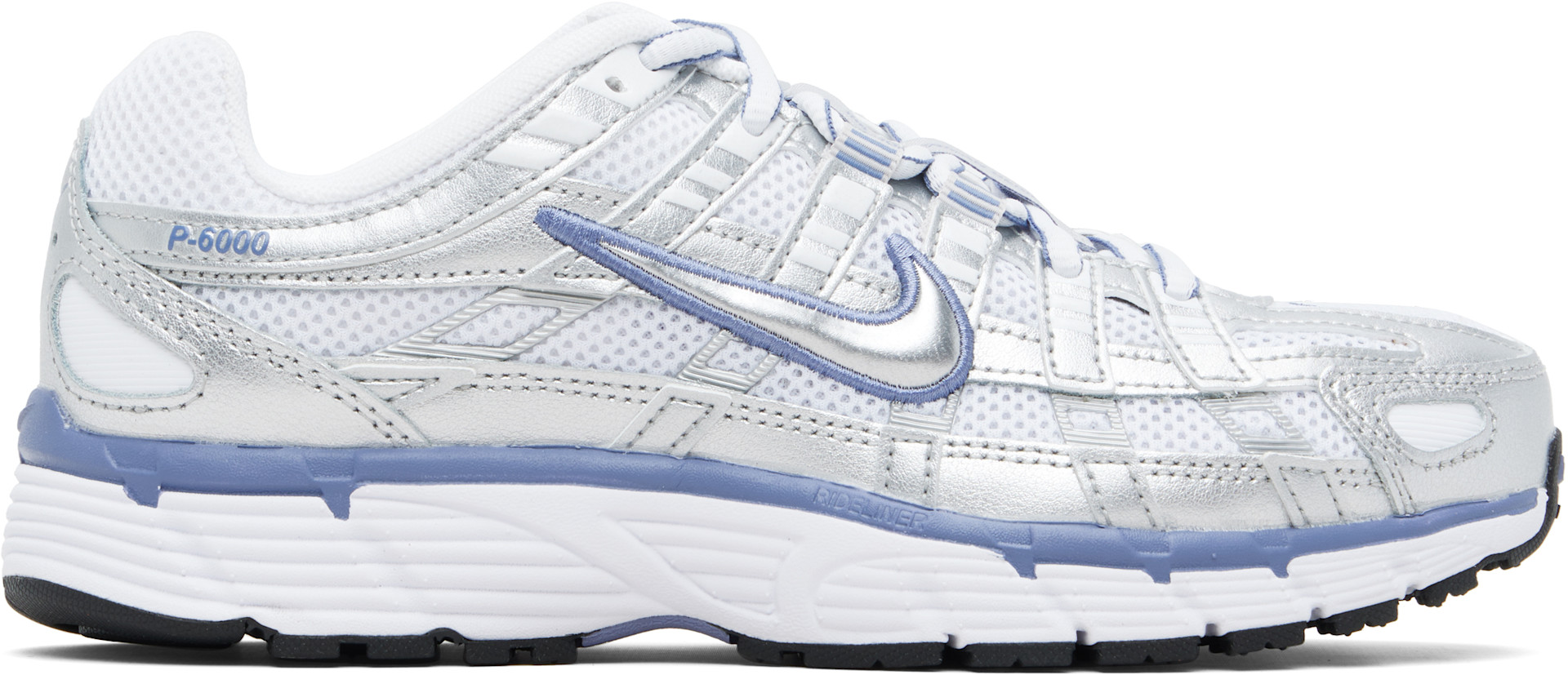 Nike - Baskets P-6000 blanc et argenté