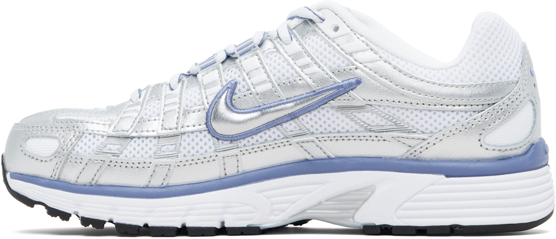 Nike - Baskets P-6000 blanc et argenté