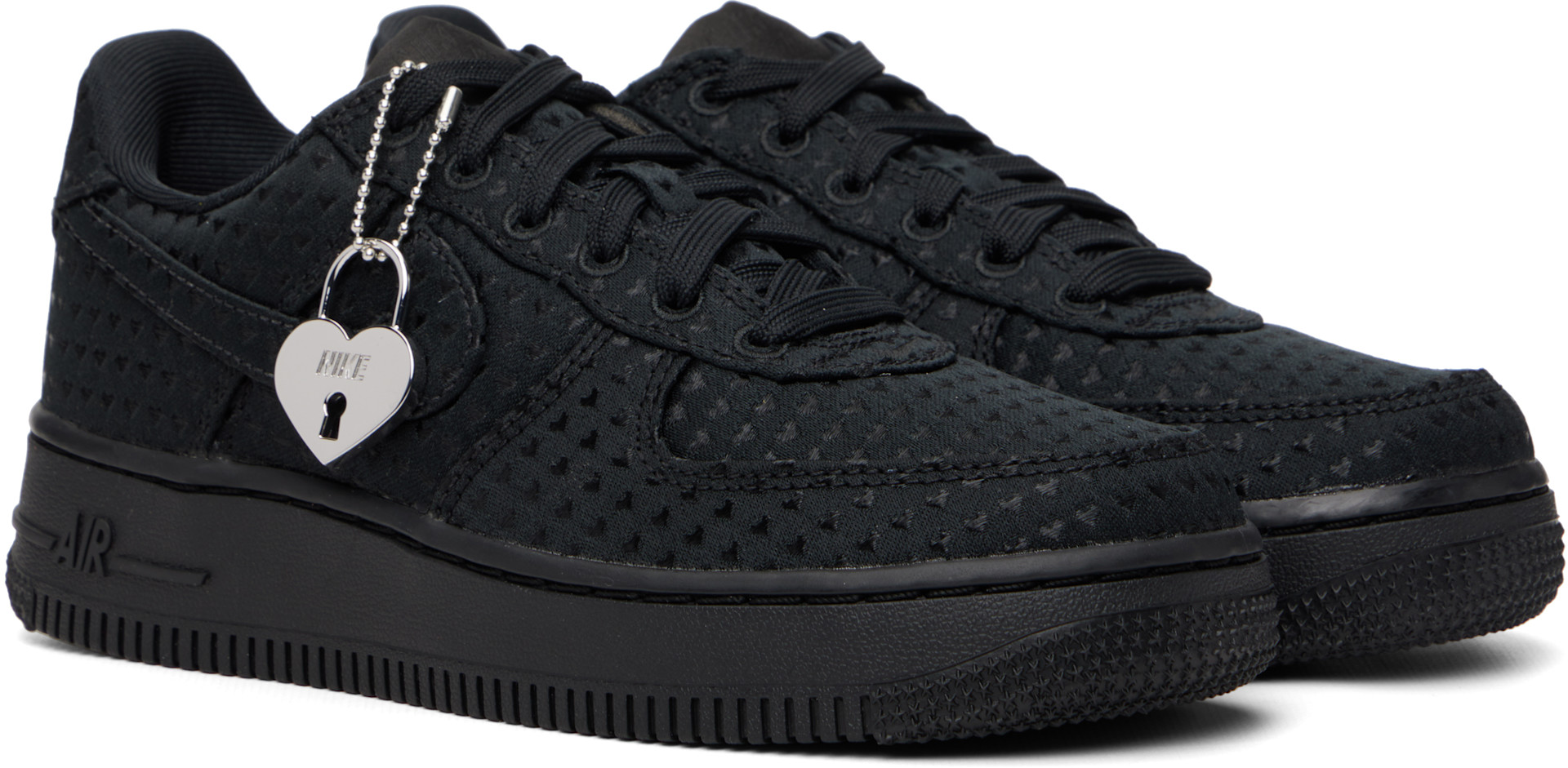 Nike: Black Air Force 1 '07 SE 'Valentine's Day' Sneakers | SSENSE